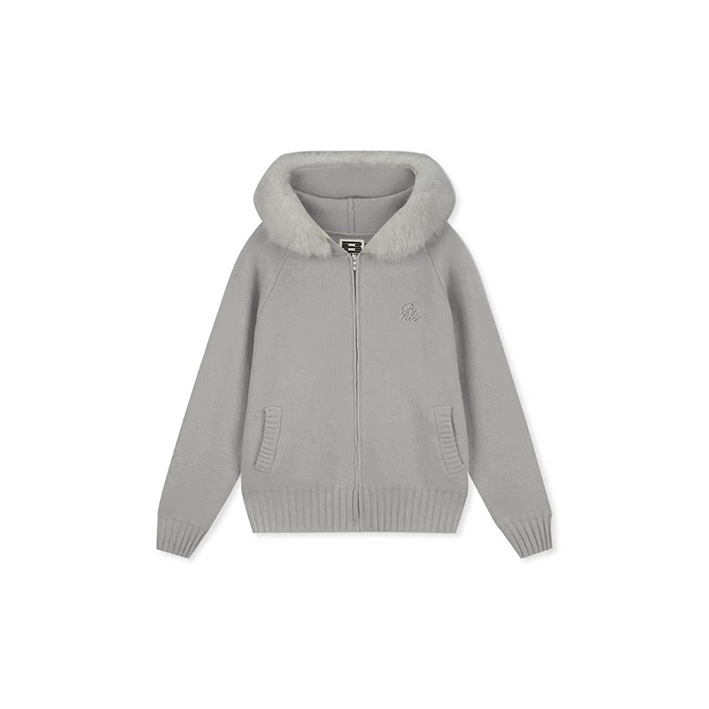 Frostline Faux Fur Hood Zip Cardigan