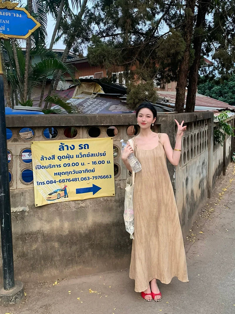 Tencel Linen Flowy Maxi Dress