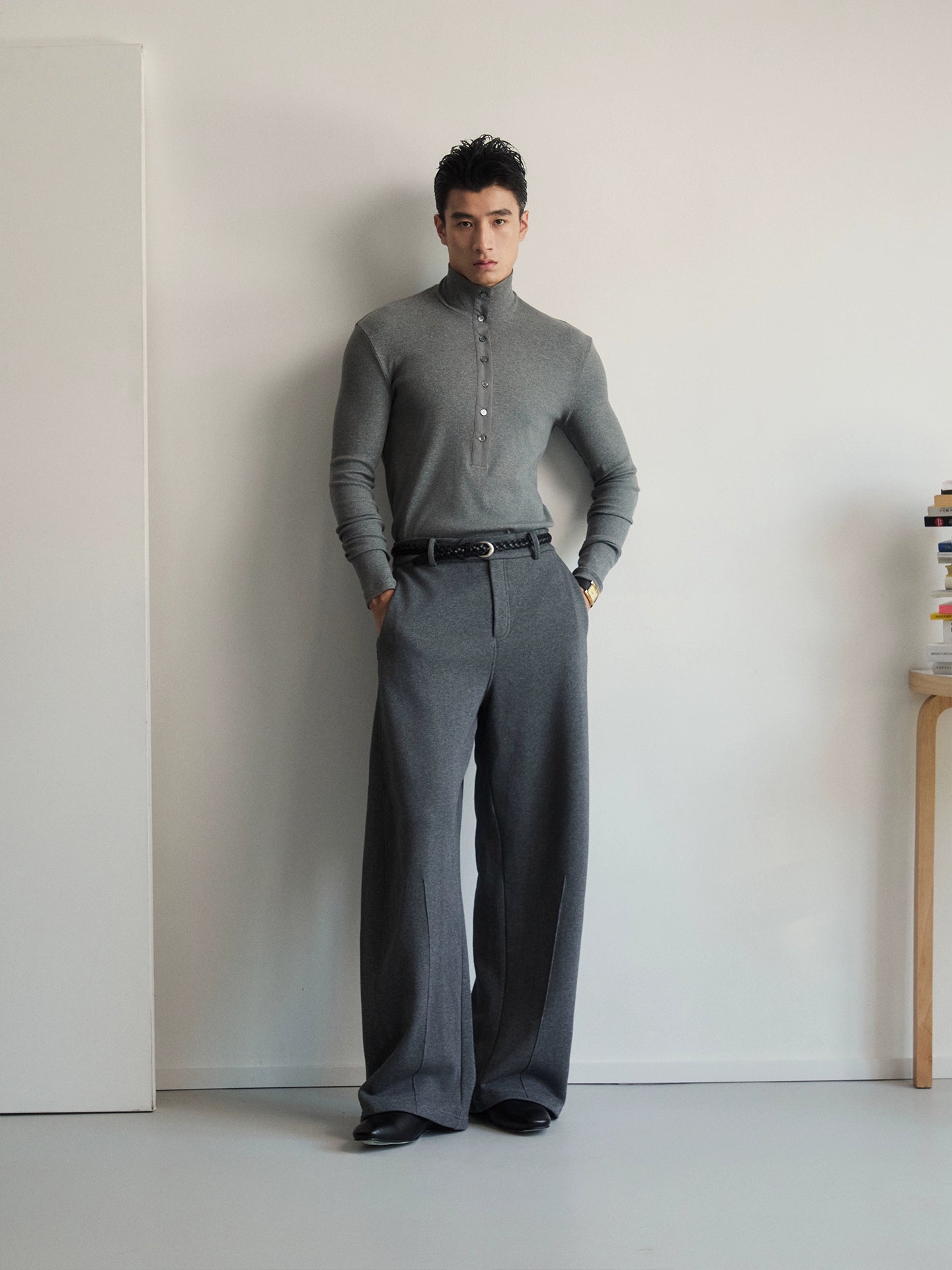 ShadowPlunge Contrast Placket Polo