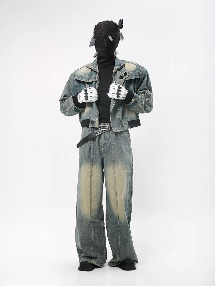 Aether Fade Cropped Denim Jacket