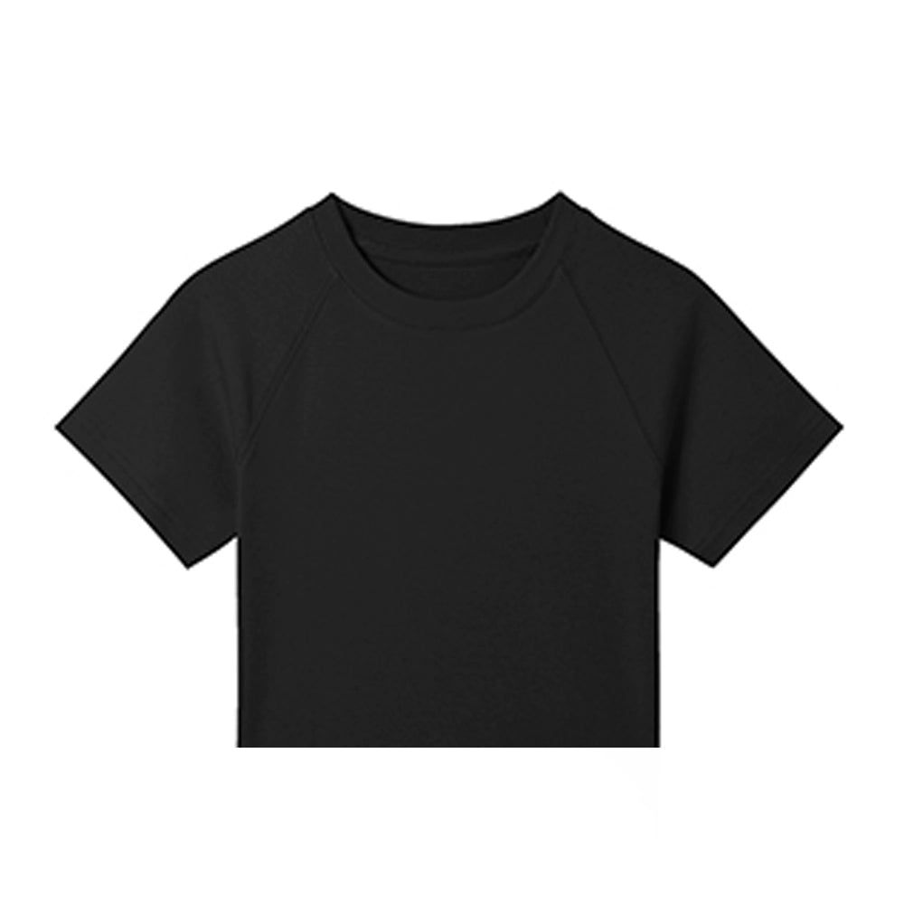 Rundes Nacken mit kurzem T-Shirt mit kurzem Ärmel