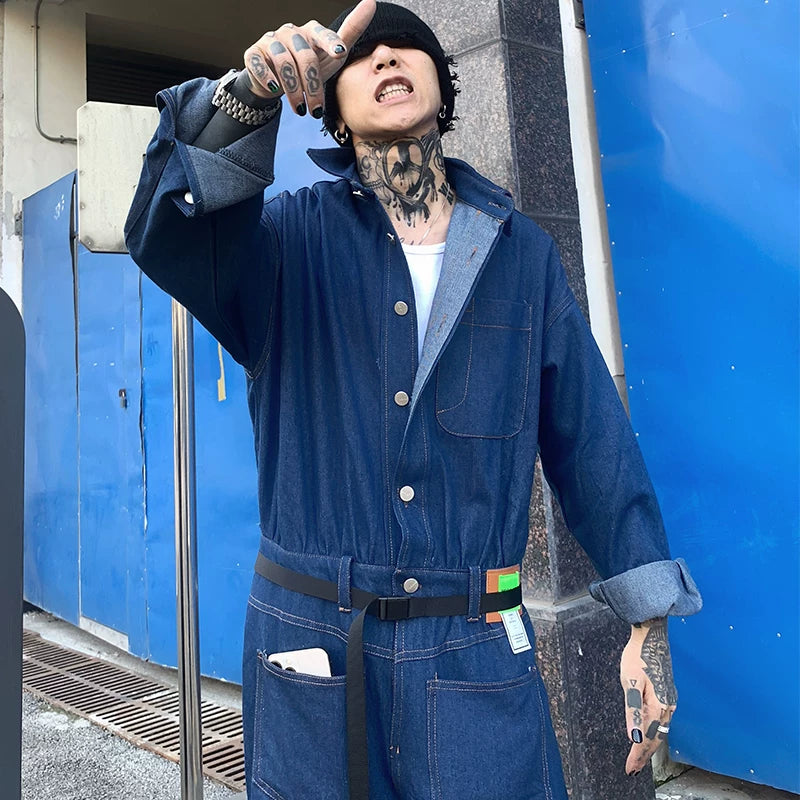 Drift Relaxed Denim Jumpsuit