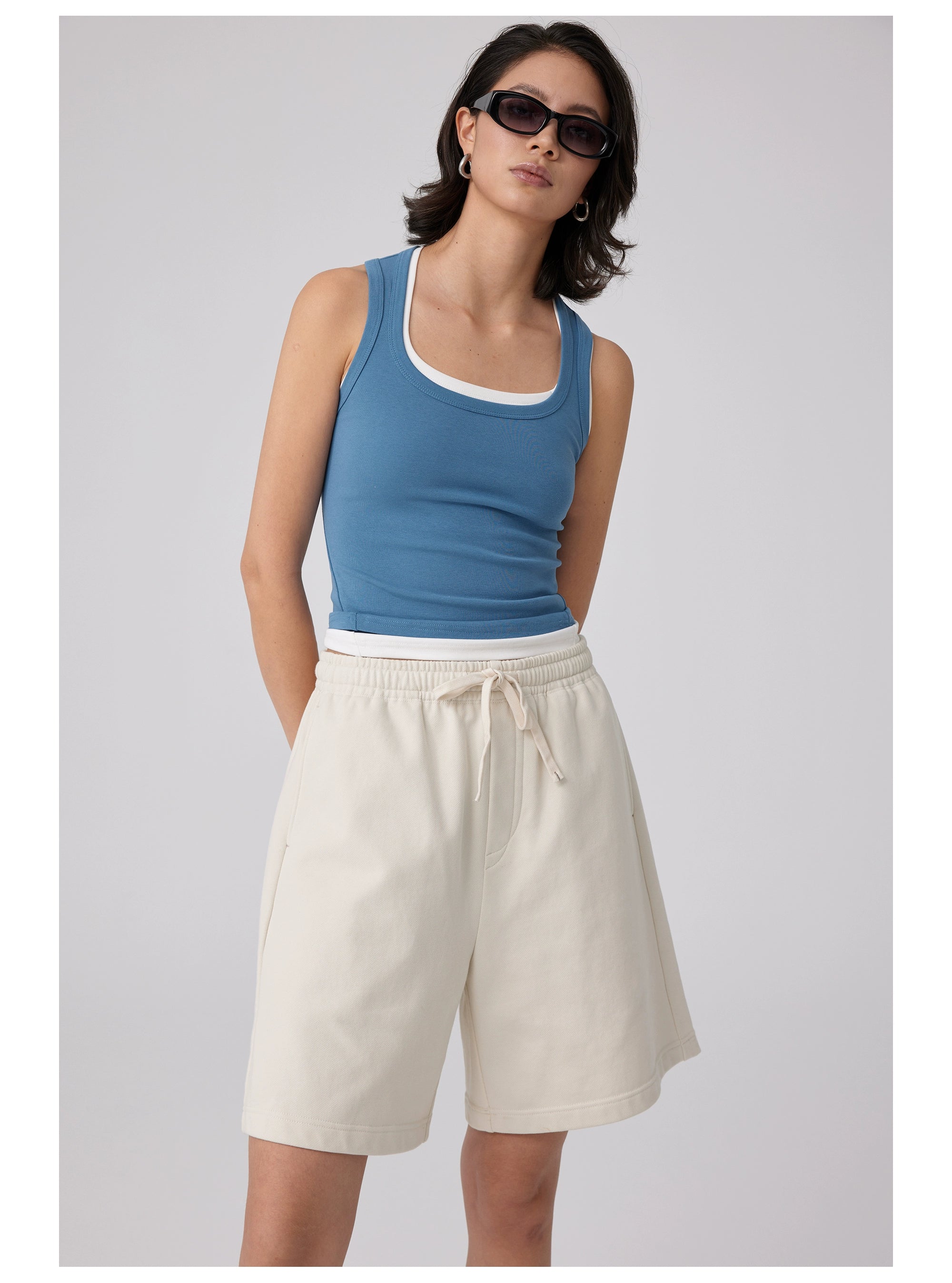 Unisex Casual Drawstring Lounge Shorts