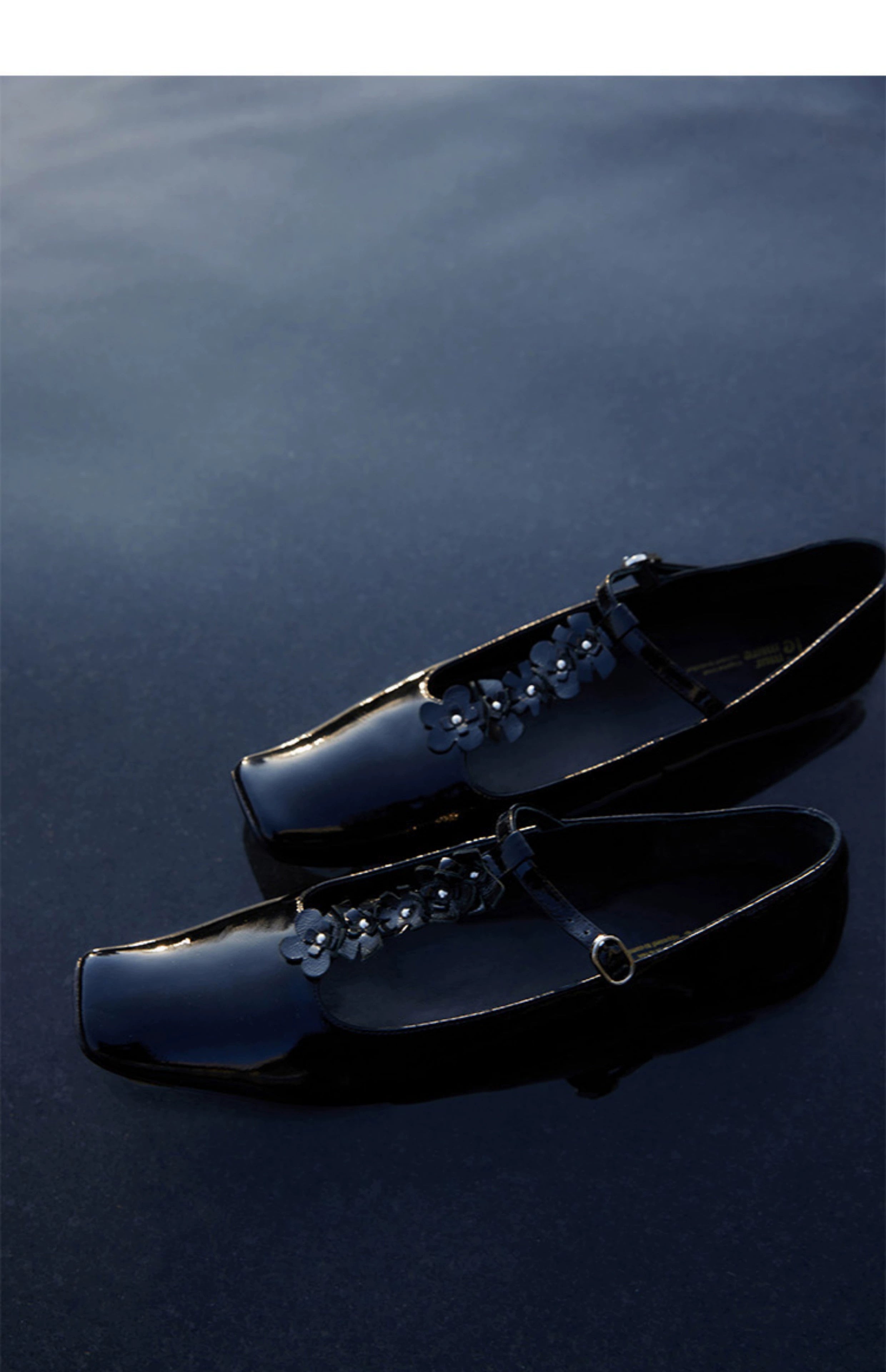 Floral Square Toe Mary Janes