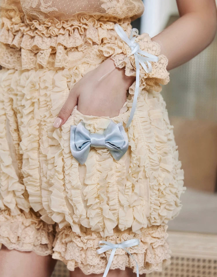 Ruffle Bow Bubble Shorts