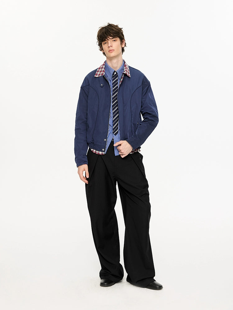 Harrington Jackets with Plaid Lining