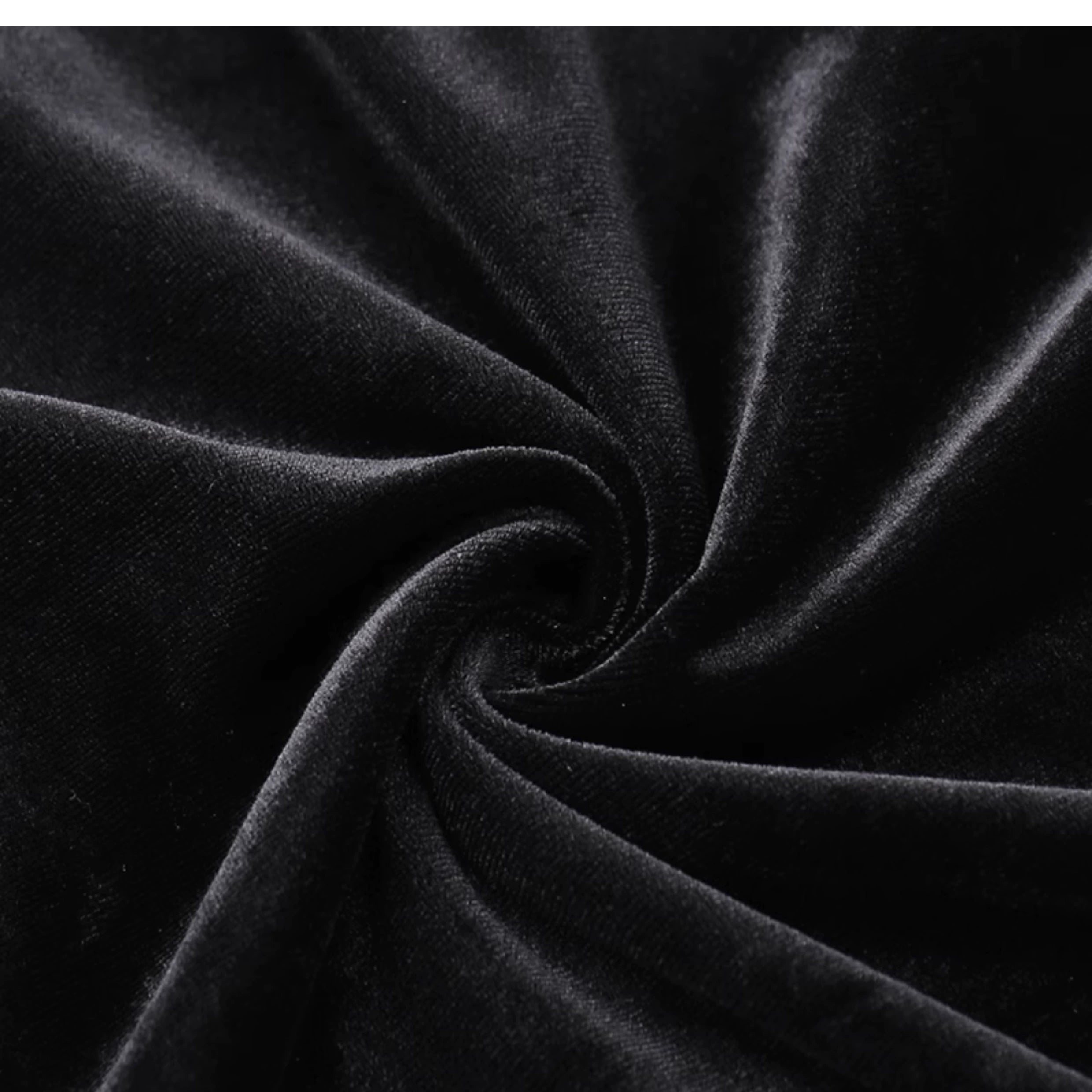 Robe sirène en velours gothique wannathis - robe de plancher en dentelle à manches longues avec collier élevé