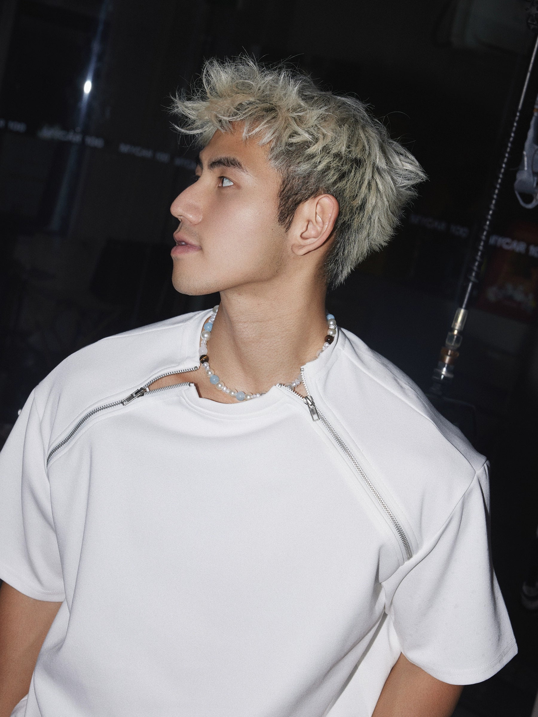 Oversized Zipper Detail T-Shirt