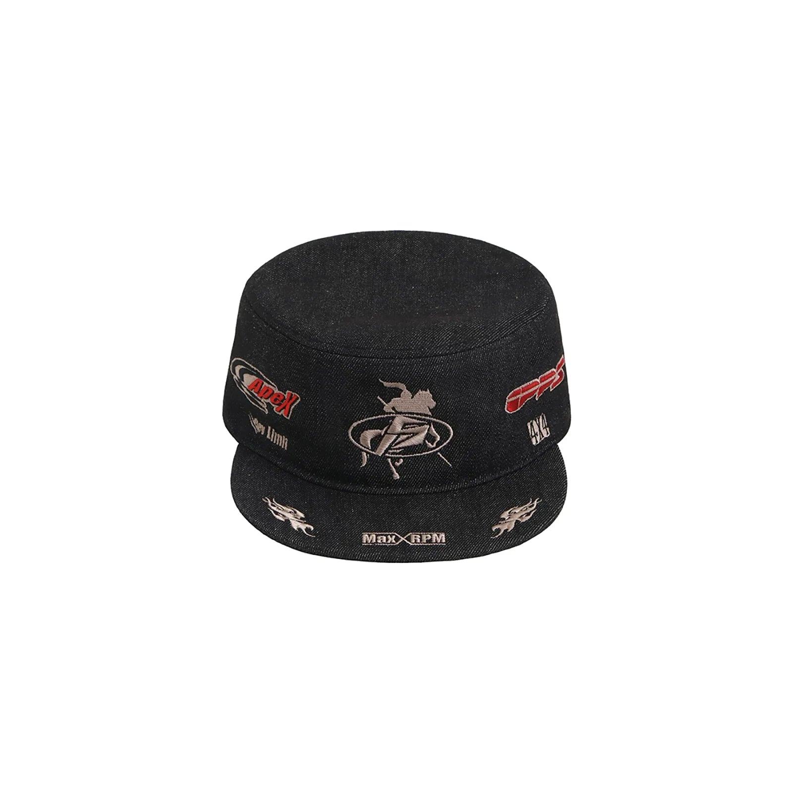 Men's Embroidered Denim Equestrian Hat