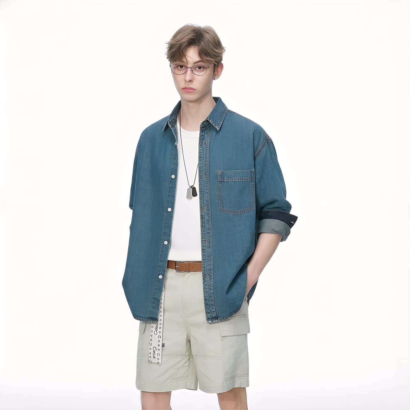 Indigo Studio Oversized Denim Shirt
