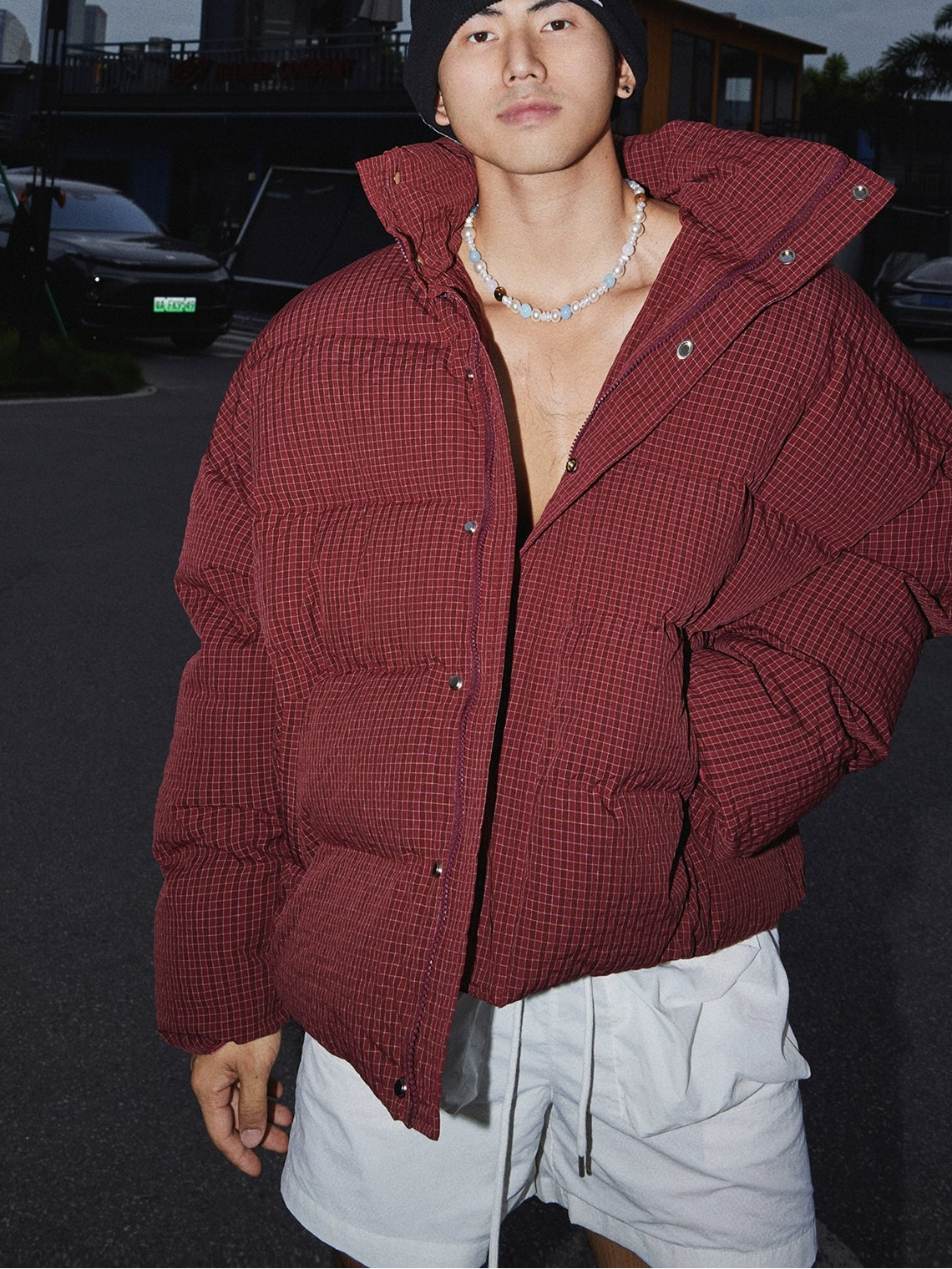 Grid Puffer Jacket
