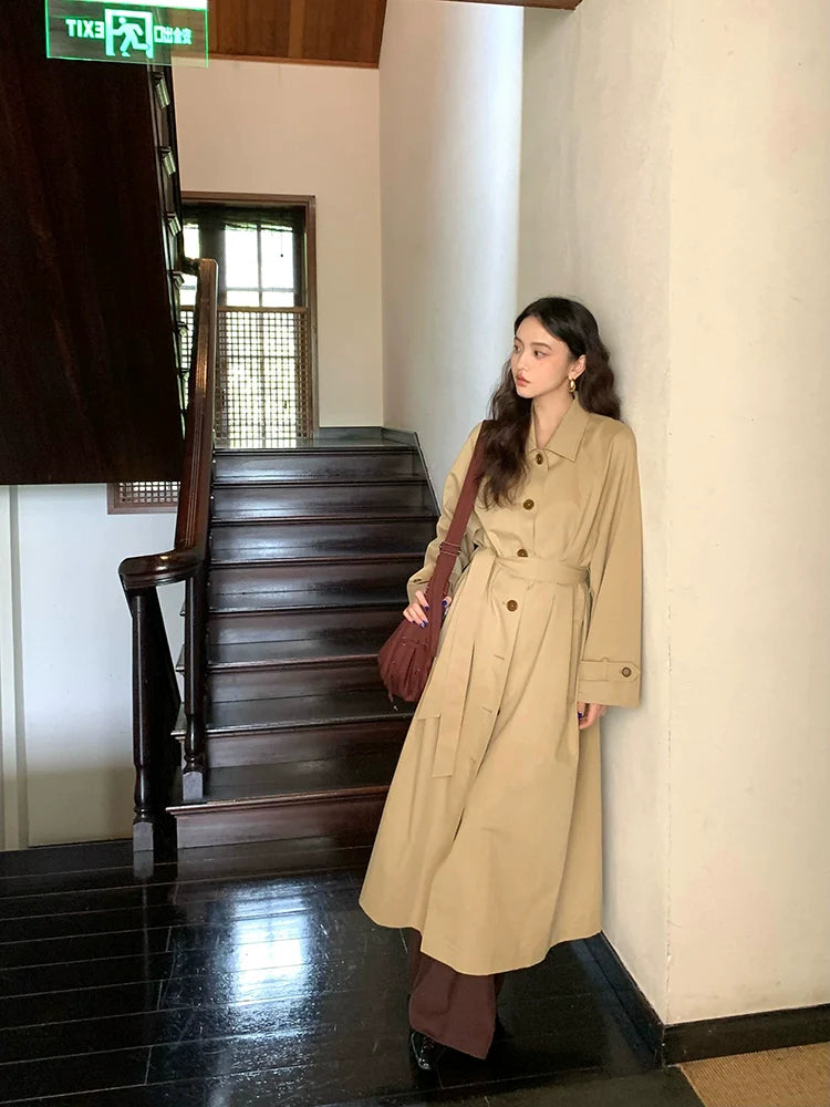 Tie-Waist Trench Coat