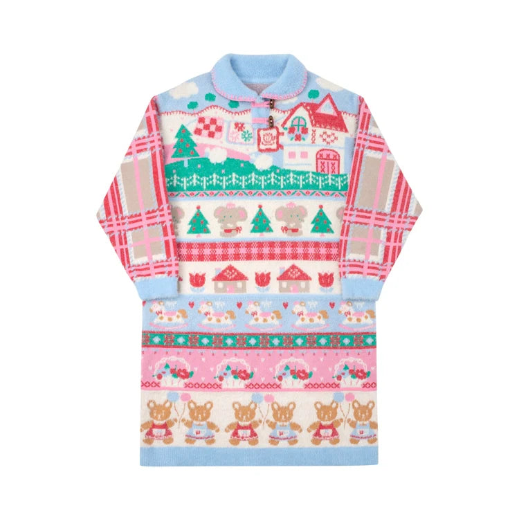 Winter Wonderland Fair Isle Sweater Dress