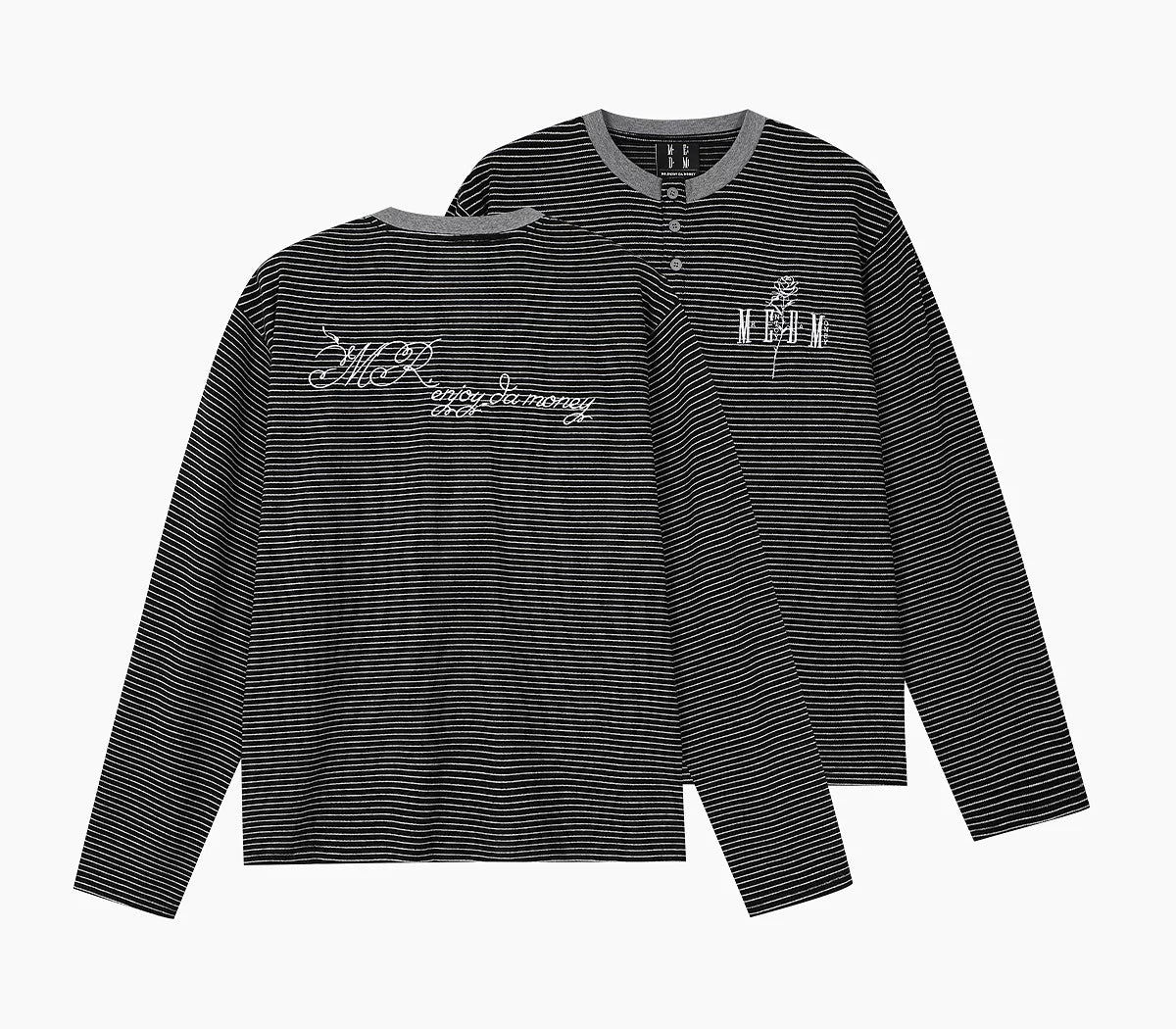 Striped Whisper Henley Long-Sleeve