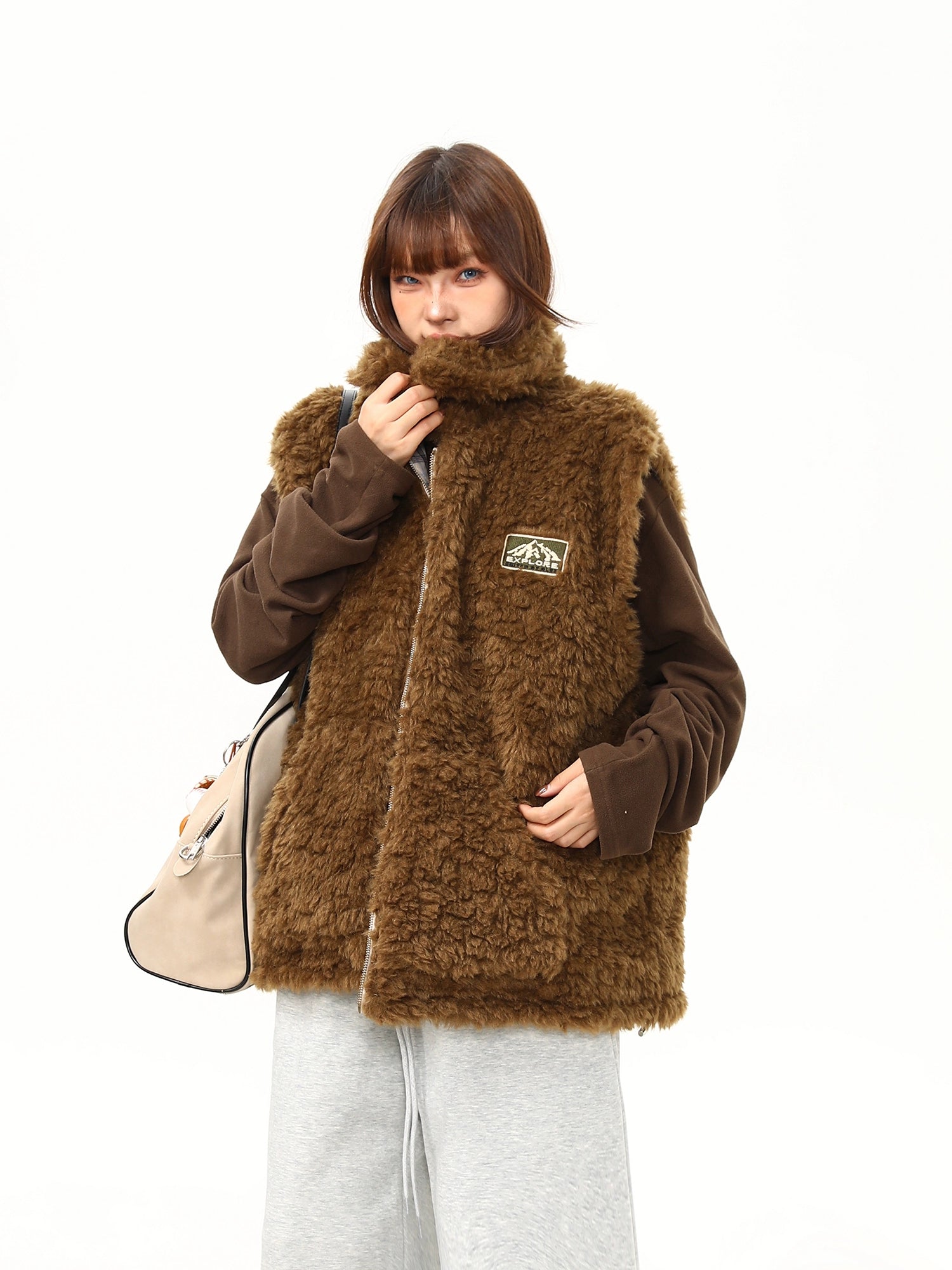 Maple Lodge Check Sherpa Vest