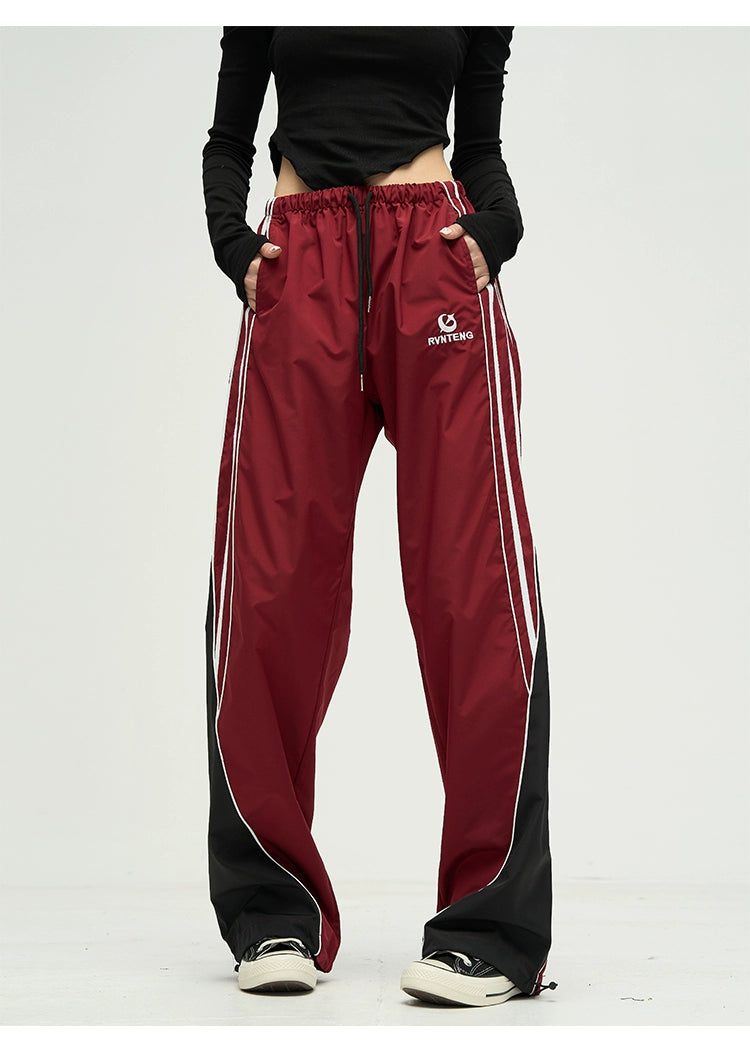 Colorblock Wide Leg Track Pants
