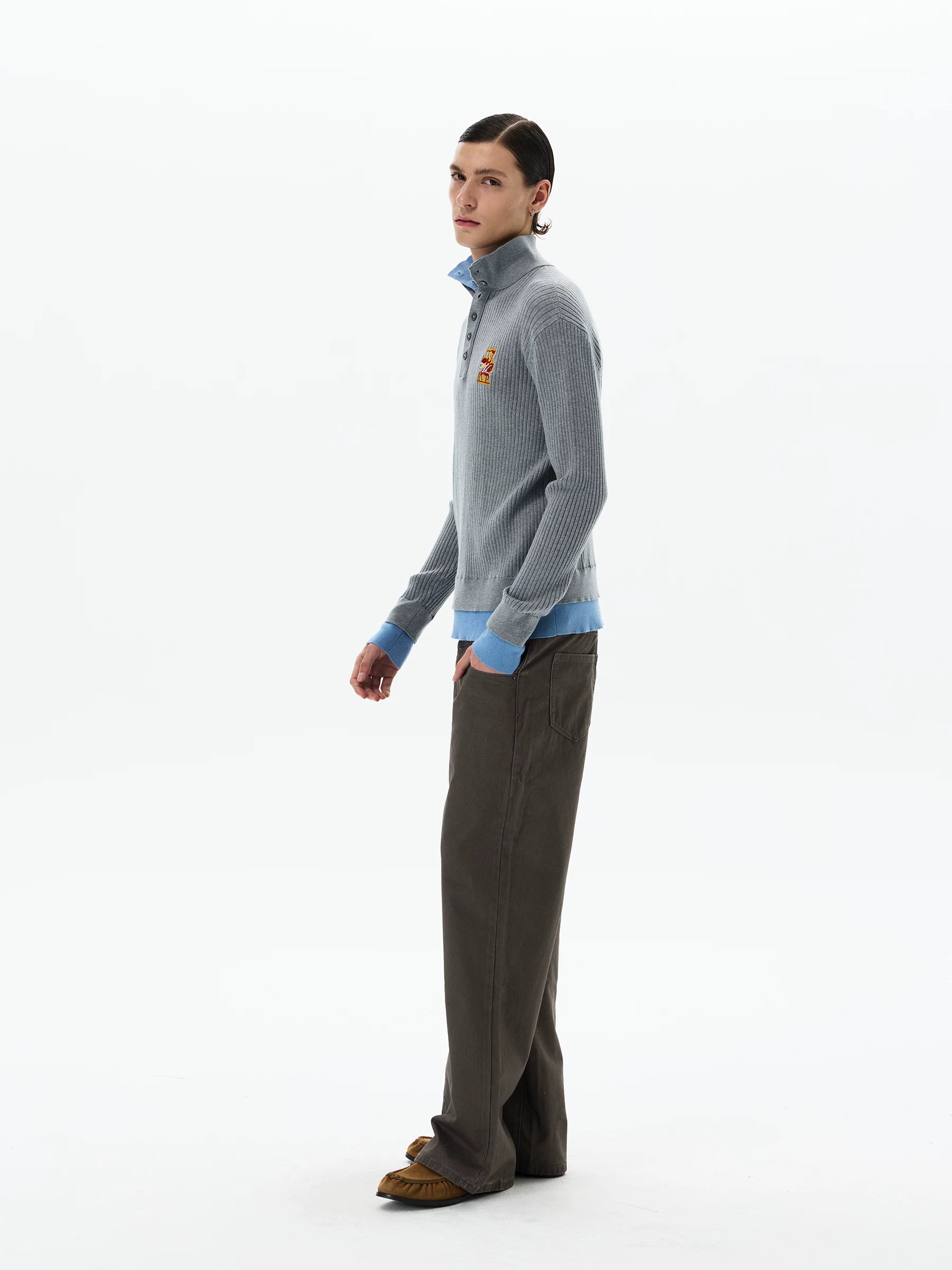 Frostline Crest Layered Knit Polo