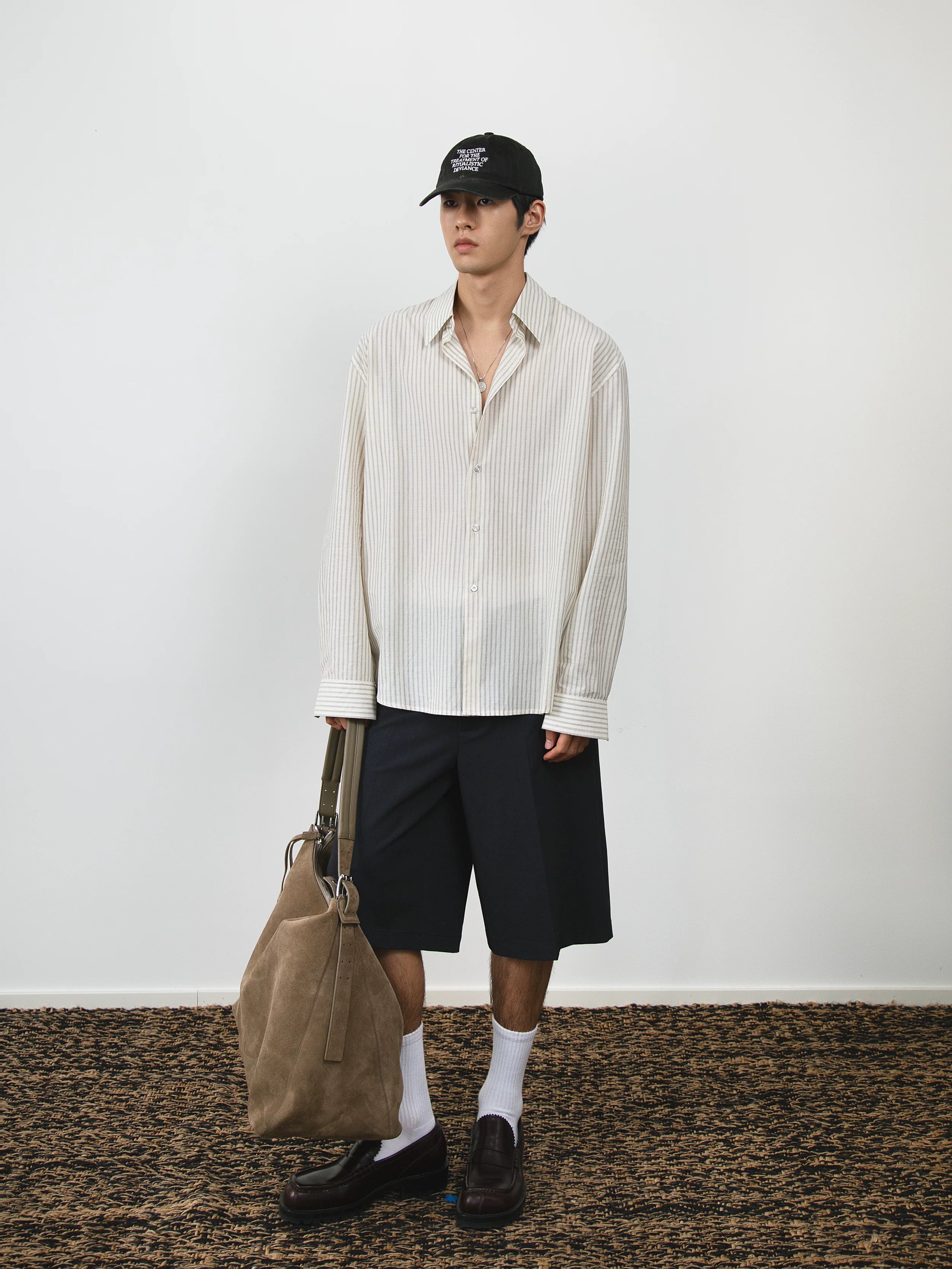 Oatline Breeze Striped Overshirt