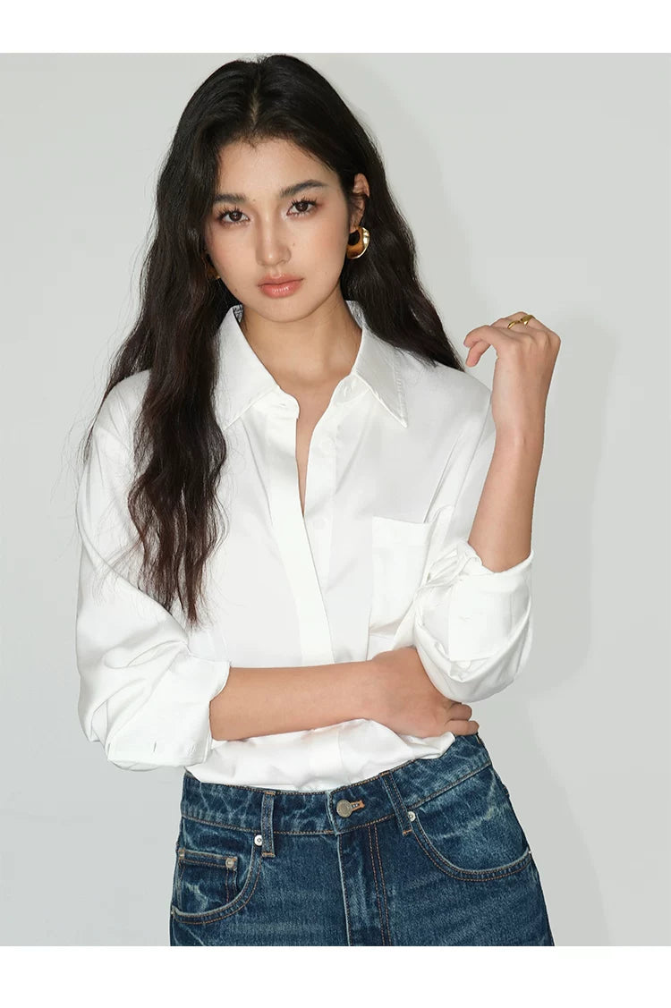 Silkline Classic Draped Pocket Shirts