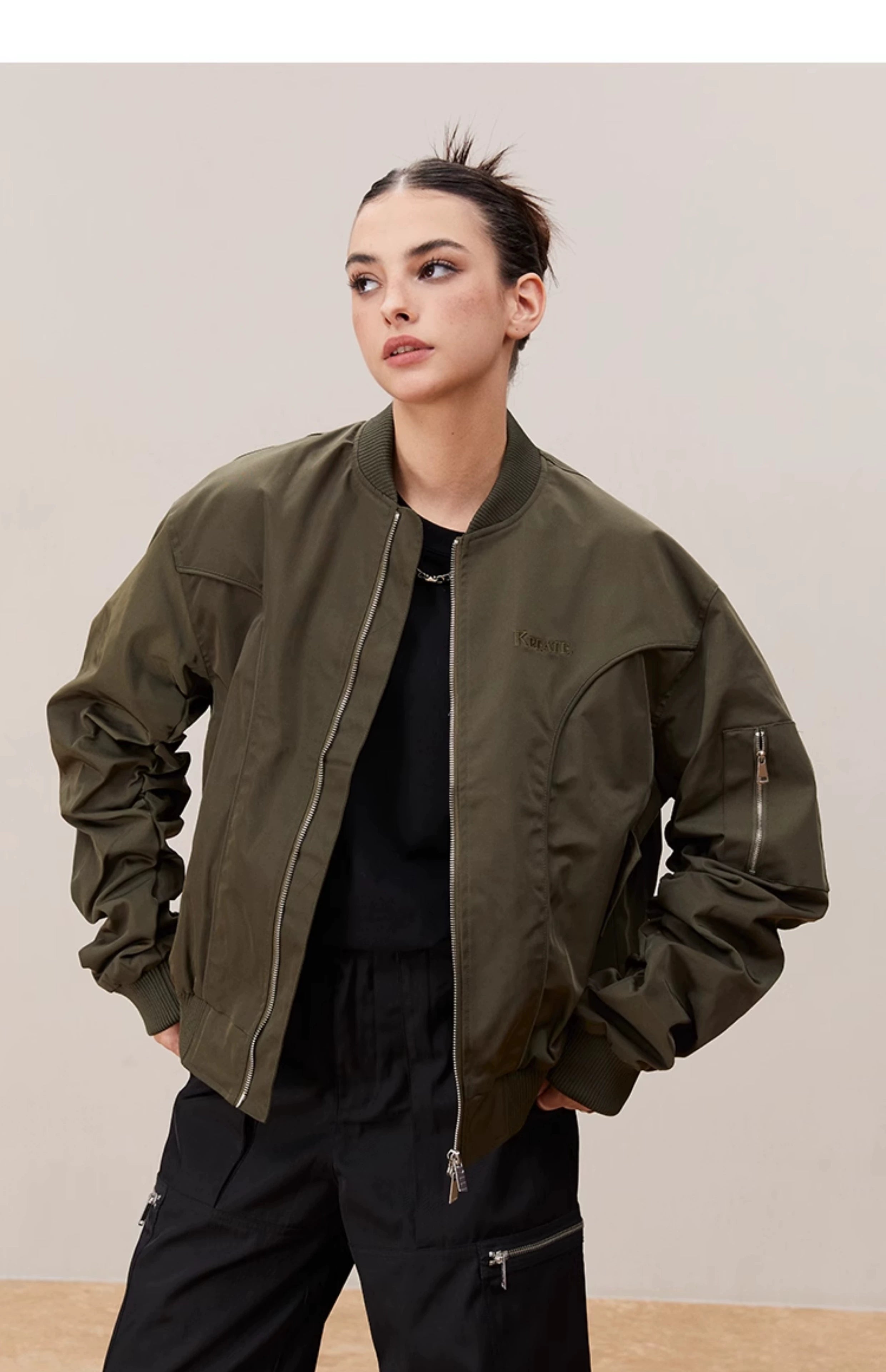 Trendy Ribbed Bomber Jackets