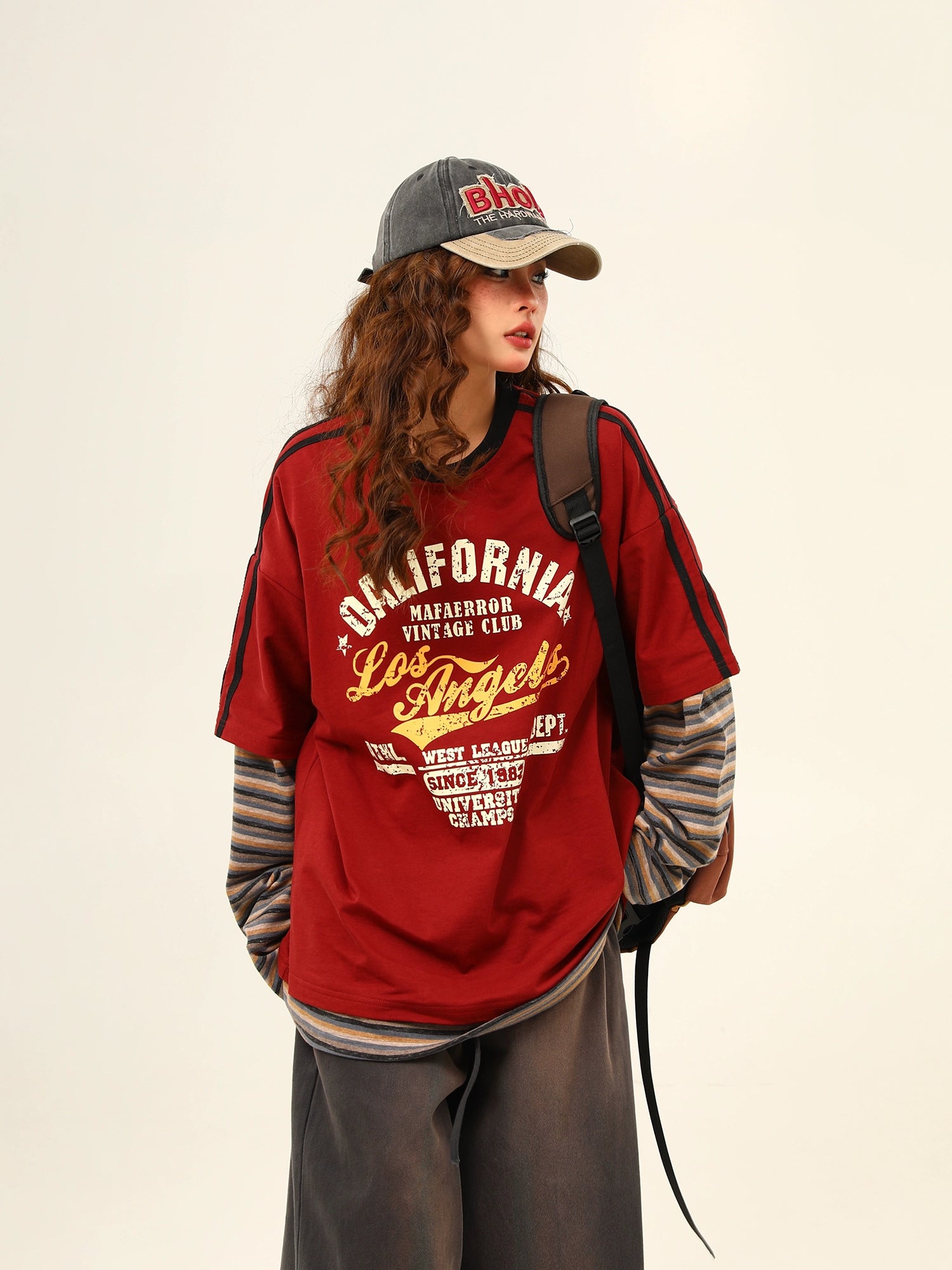 Retro Varsity Layered Street Tee