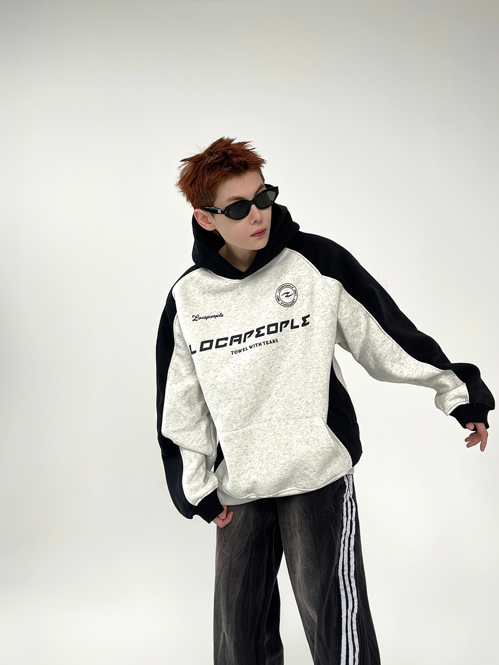 LocaPeople Panel Fleece Hoodie
