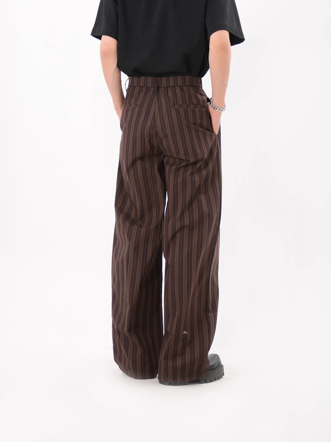 Cedar Pinstripe Volume Trousers