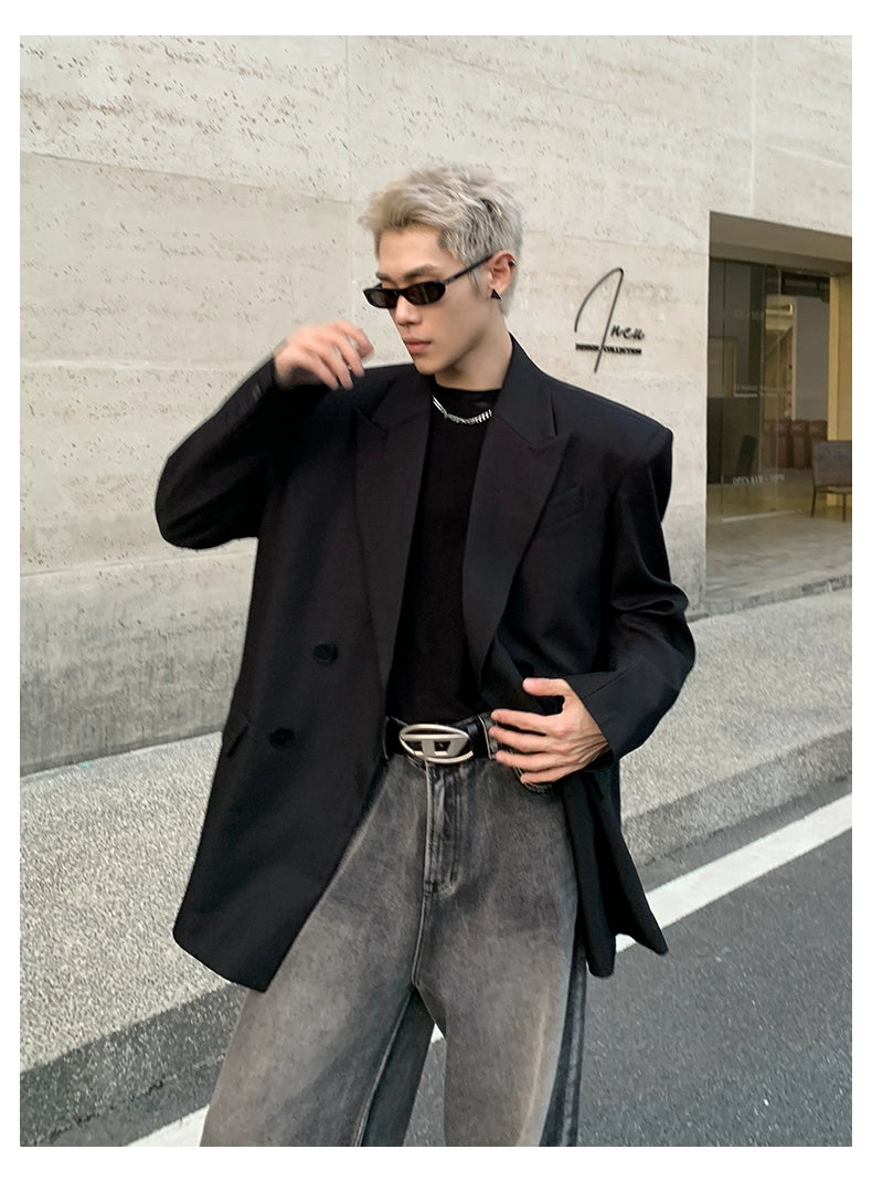 Oversized Black Blazer Suit