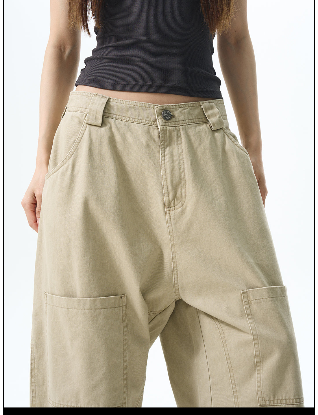 Cargo Wide Leg Canvas Pants