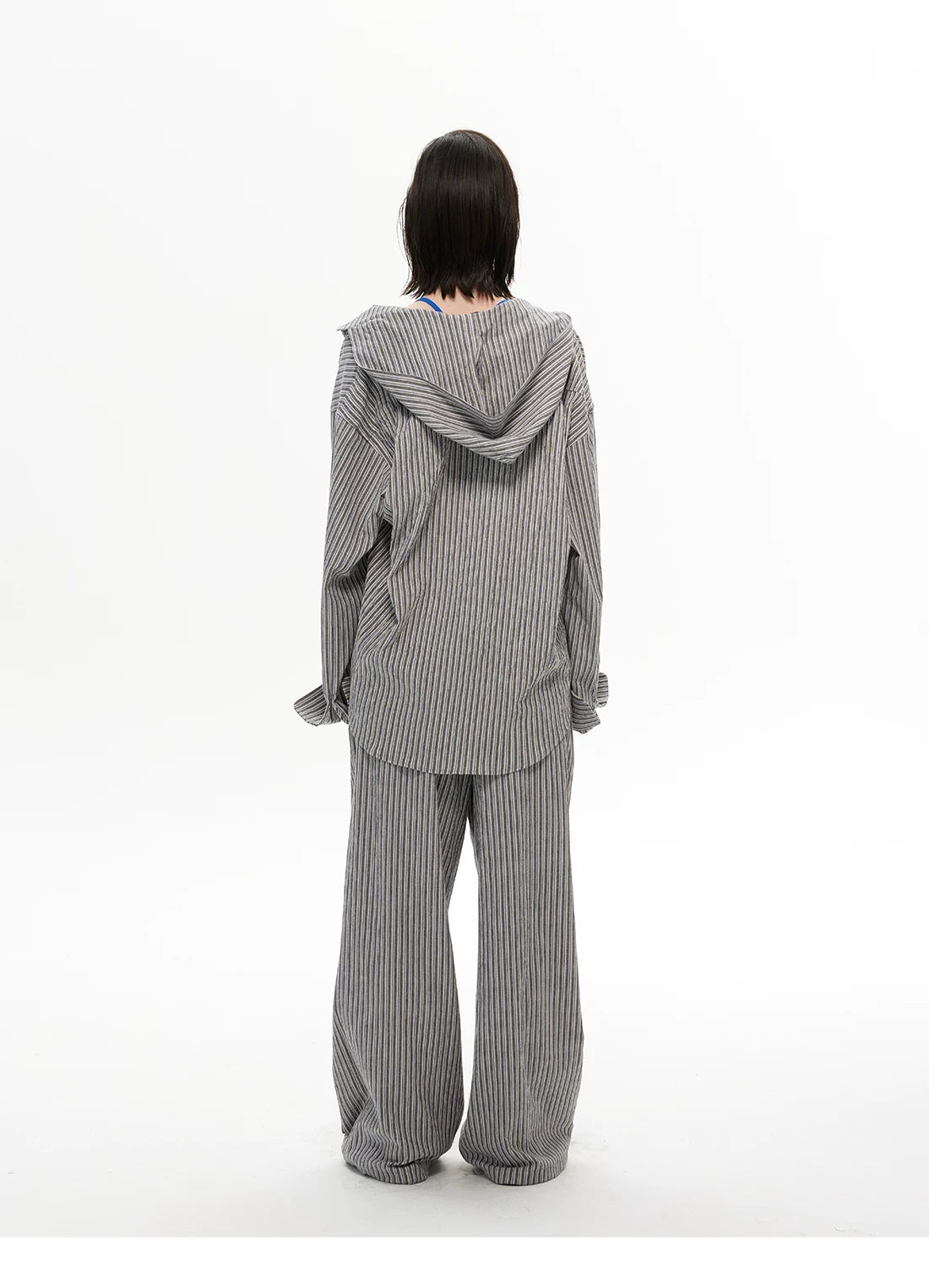 Drape Line Pinstripe Lounge Shirt