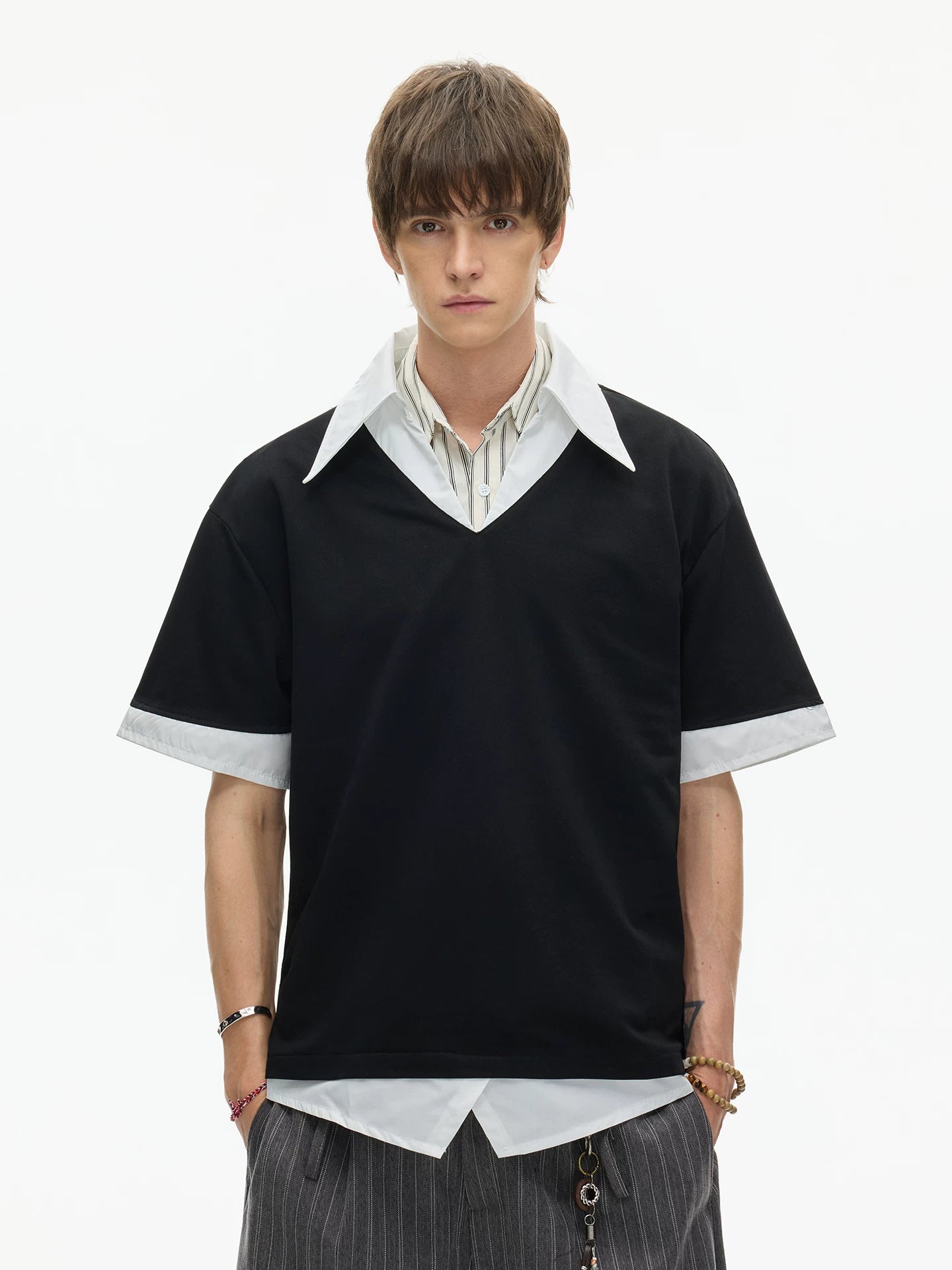 Frost Layered Collar Polo Tee