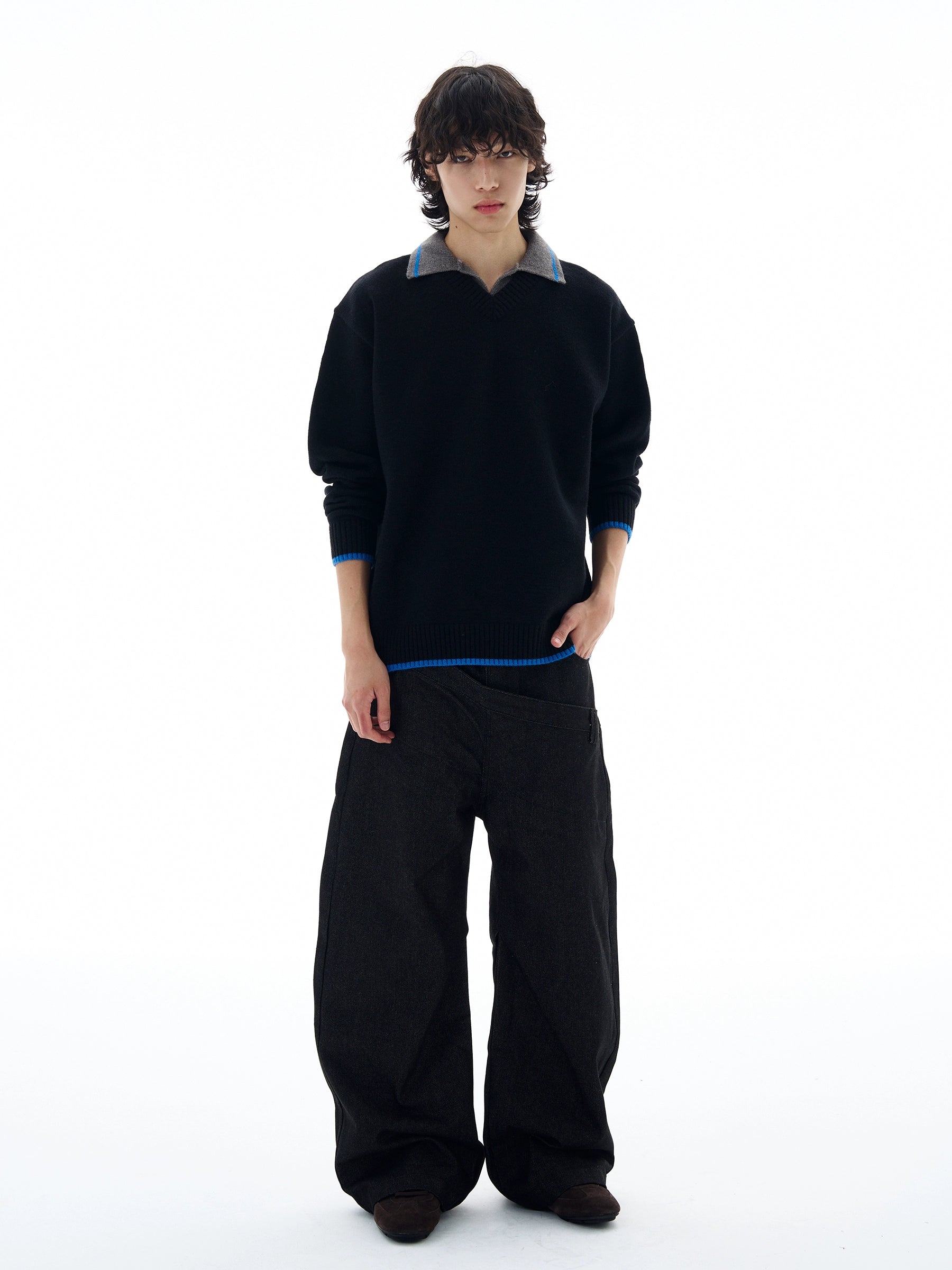 Midnight Edge Collar Sweater