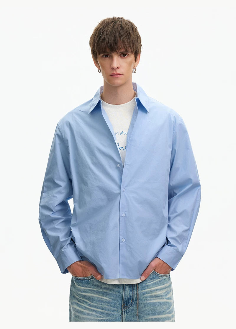 Cobalt Rush Oversize Poplin Shirt