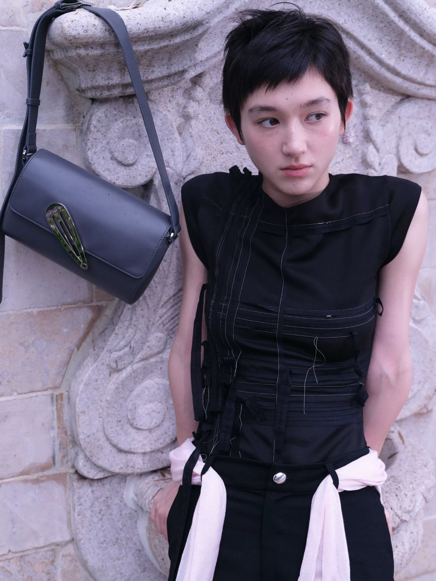Sculptural Clip Flap Crossbody Bag - view 4