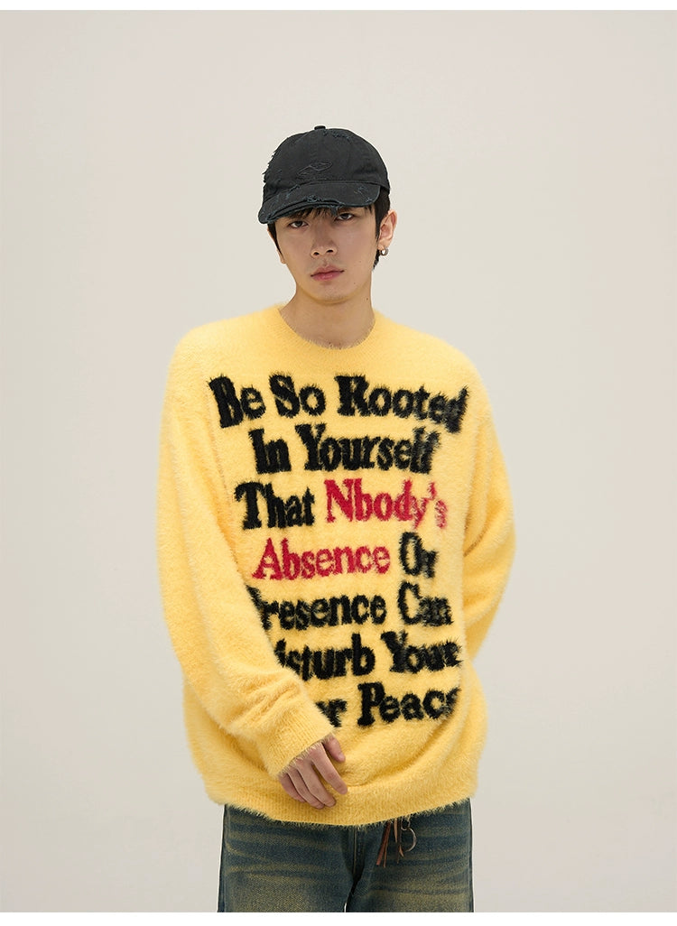 Fuzzy Motivational Quote Sweater