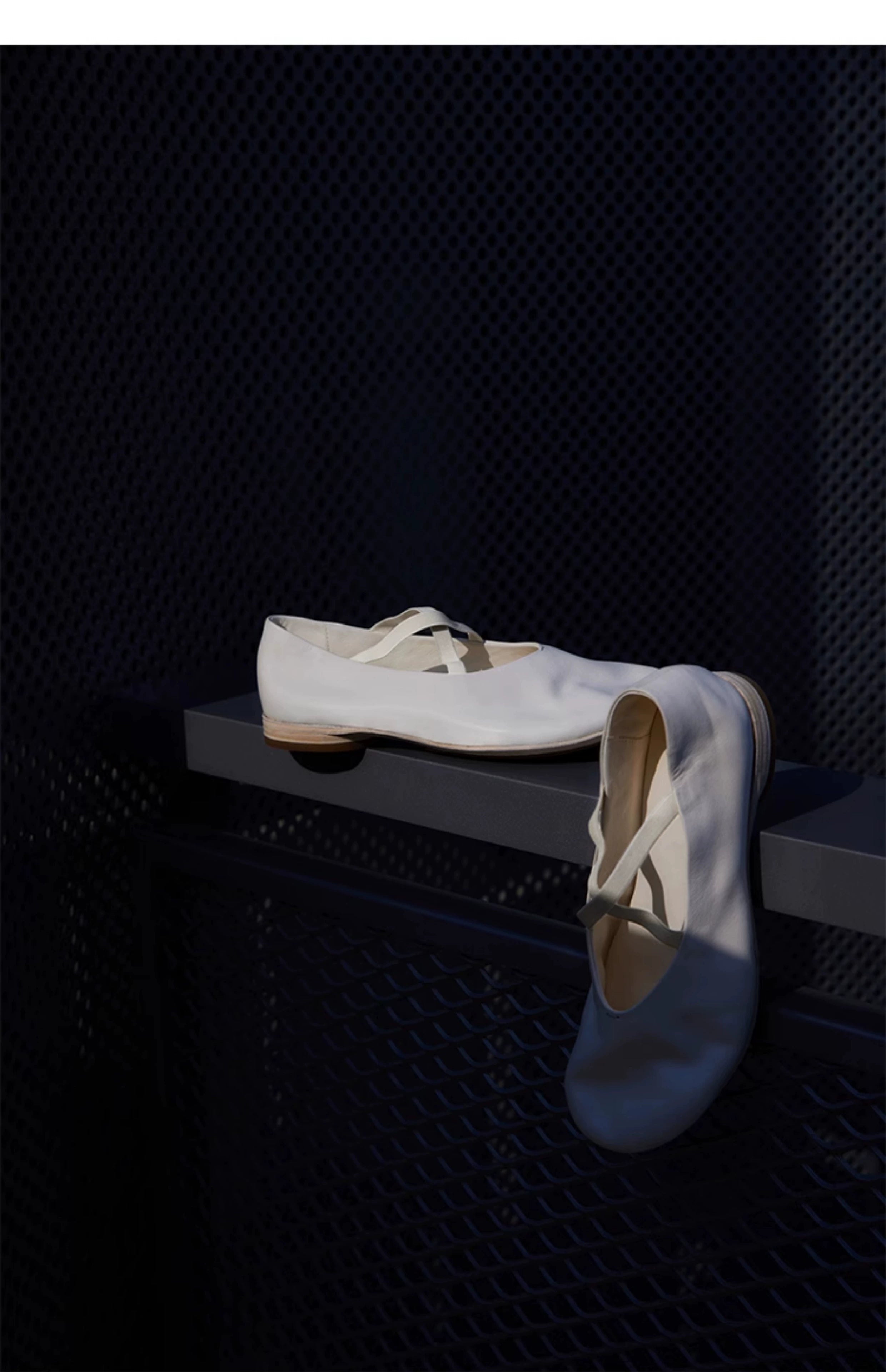 Ballet Flats with Crisscross Elastic Straps