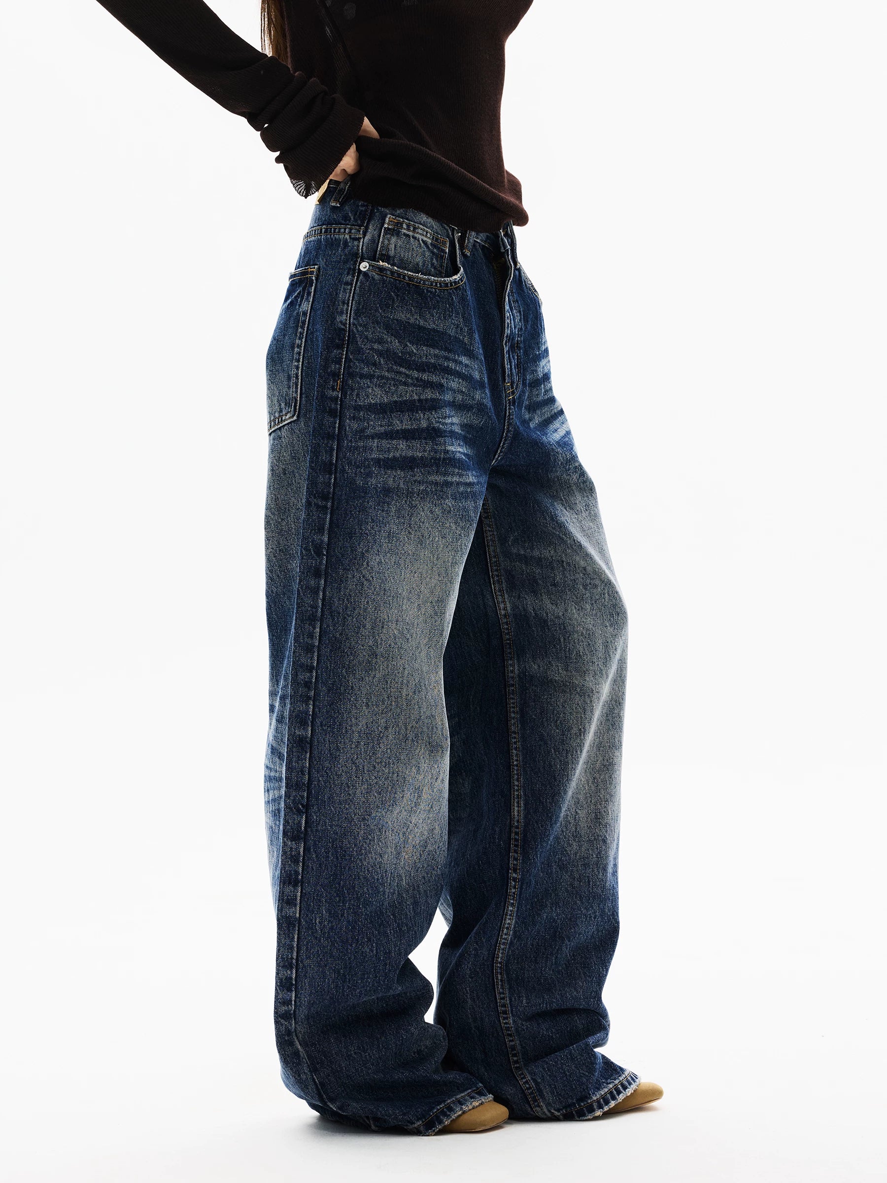 Drift Wash Wide Jeans