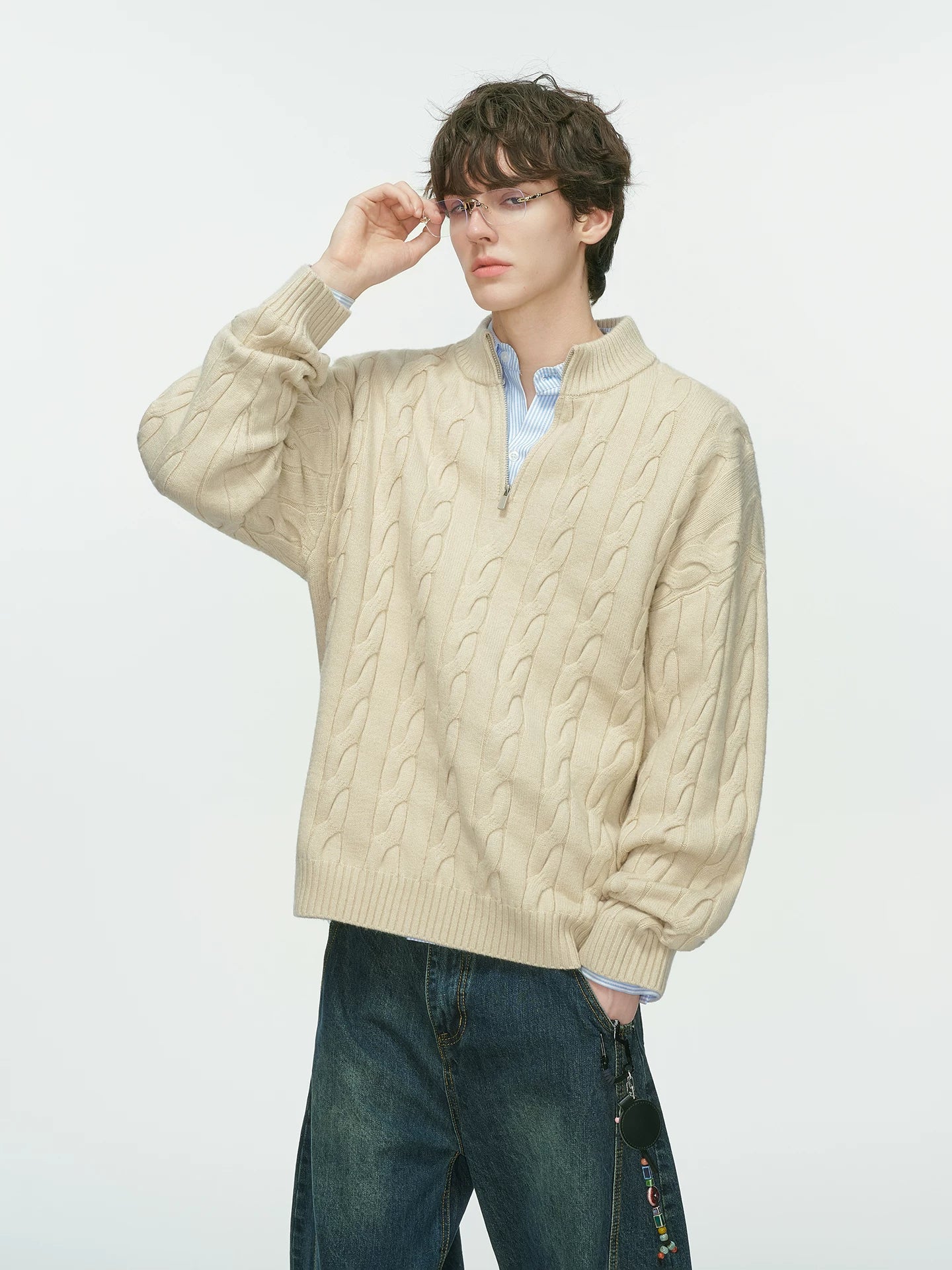 Sandline Cable Half‑Zip Sweater