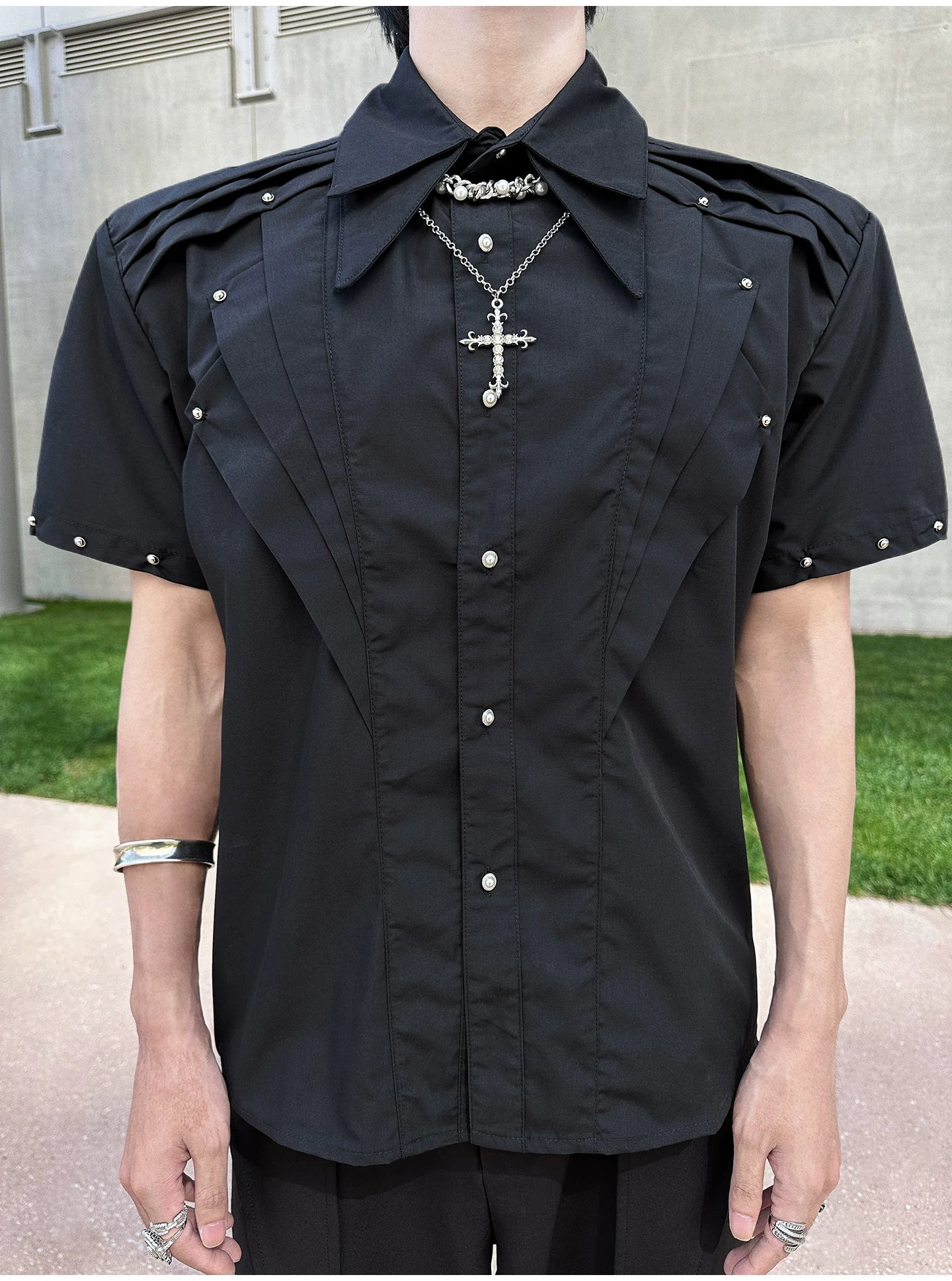 Aurora Spine Paneled Corset Shirt