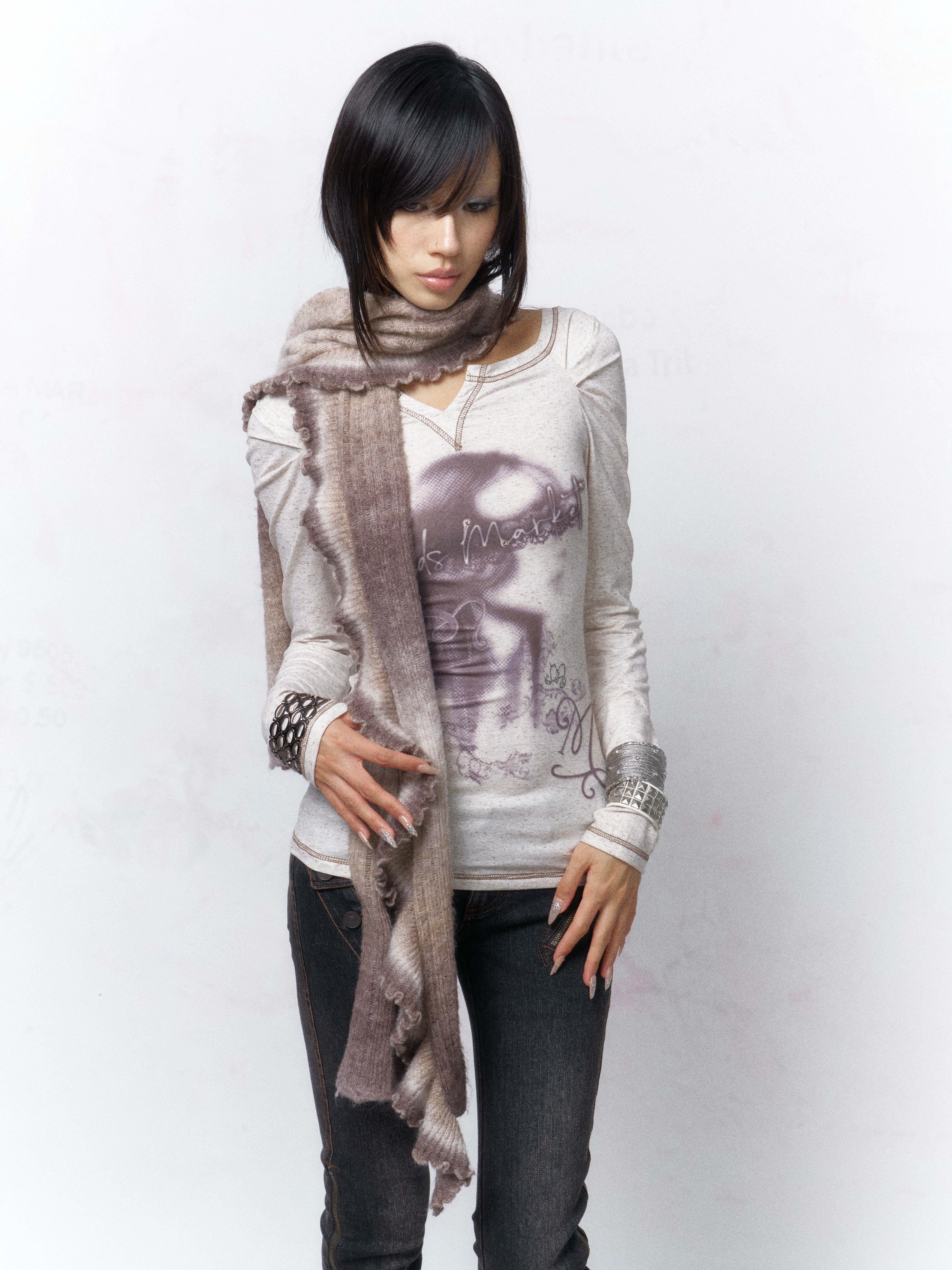 Mystic Flourish Scripted Long Sleeve Tee