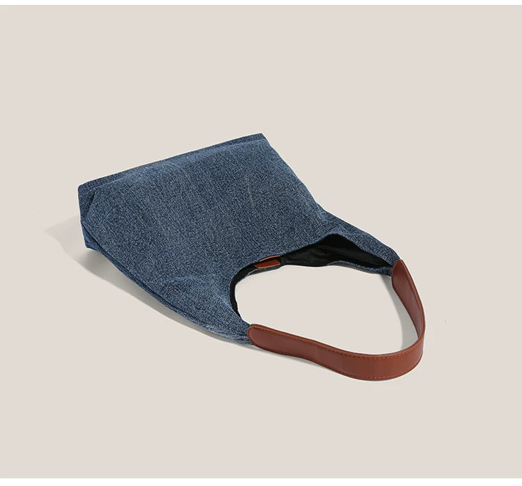 Indigo Linen City Hobo