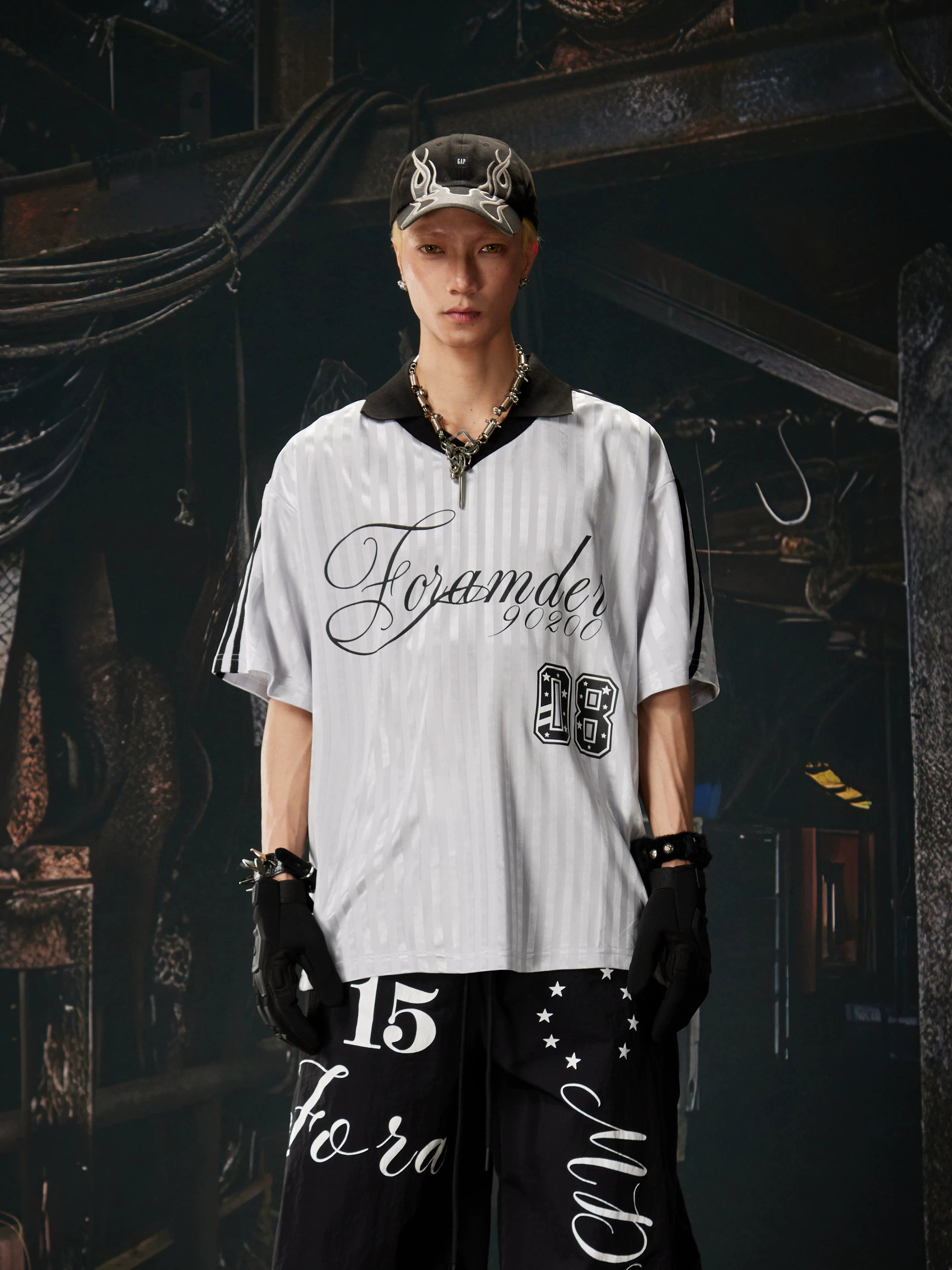 Foramder Varsity Stripe Soccer Jersey Tee