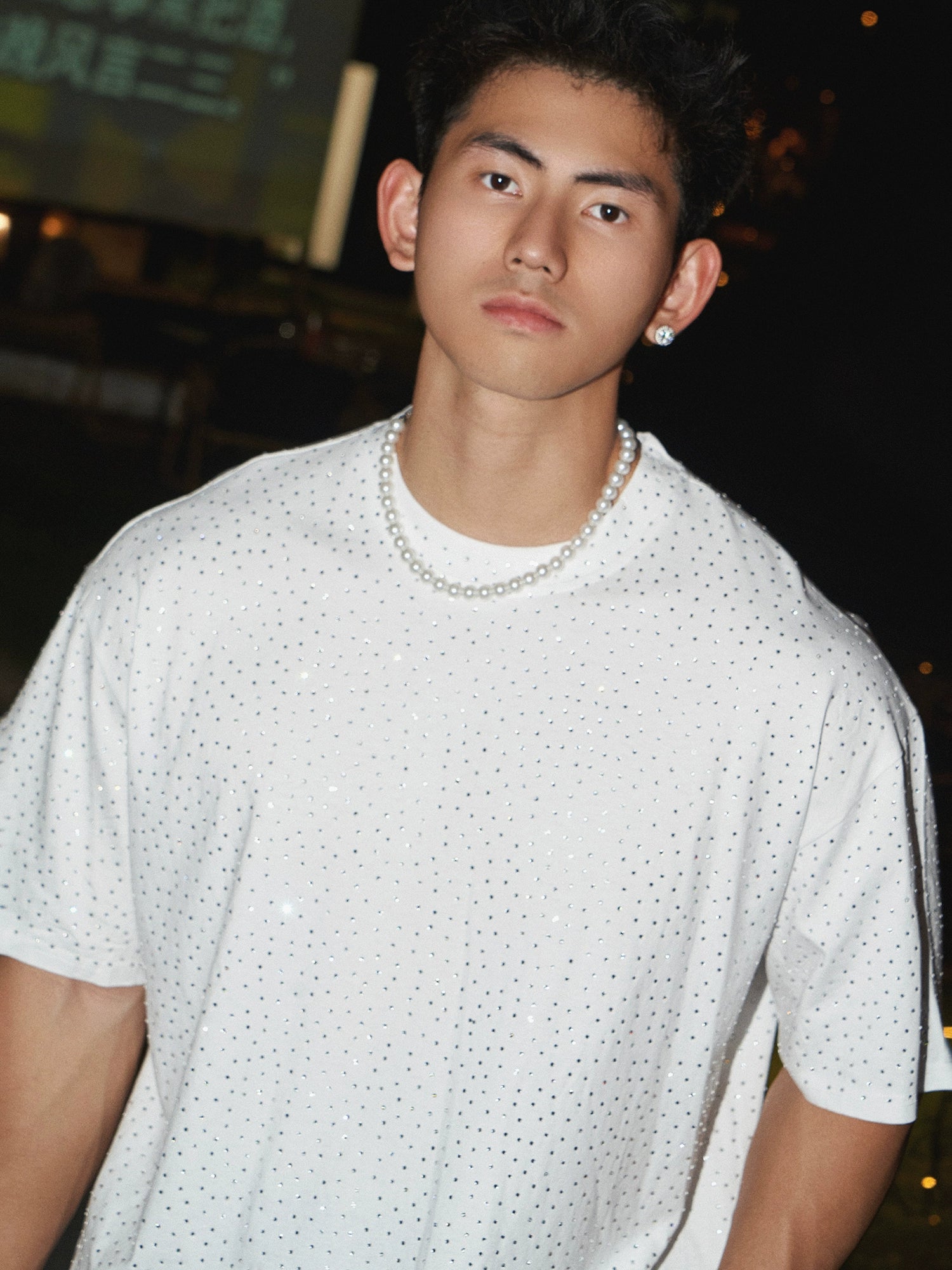 Oversized Rhinestone T-Shirt