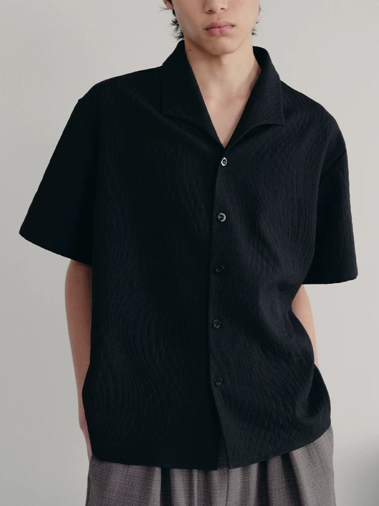 Quilted Short-Sleeve Camp Shirt