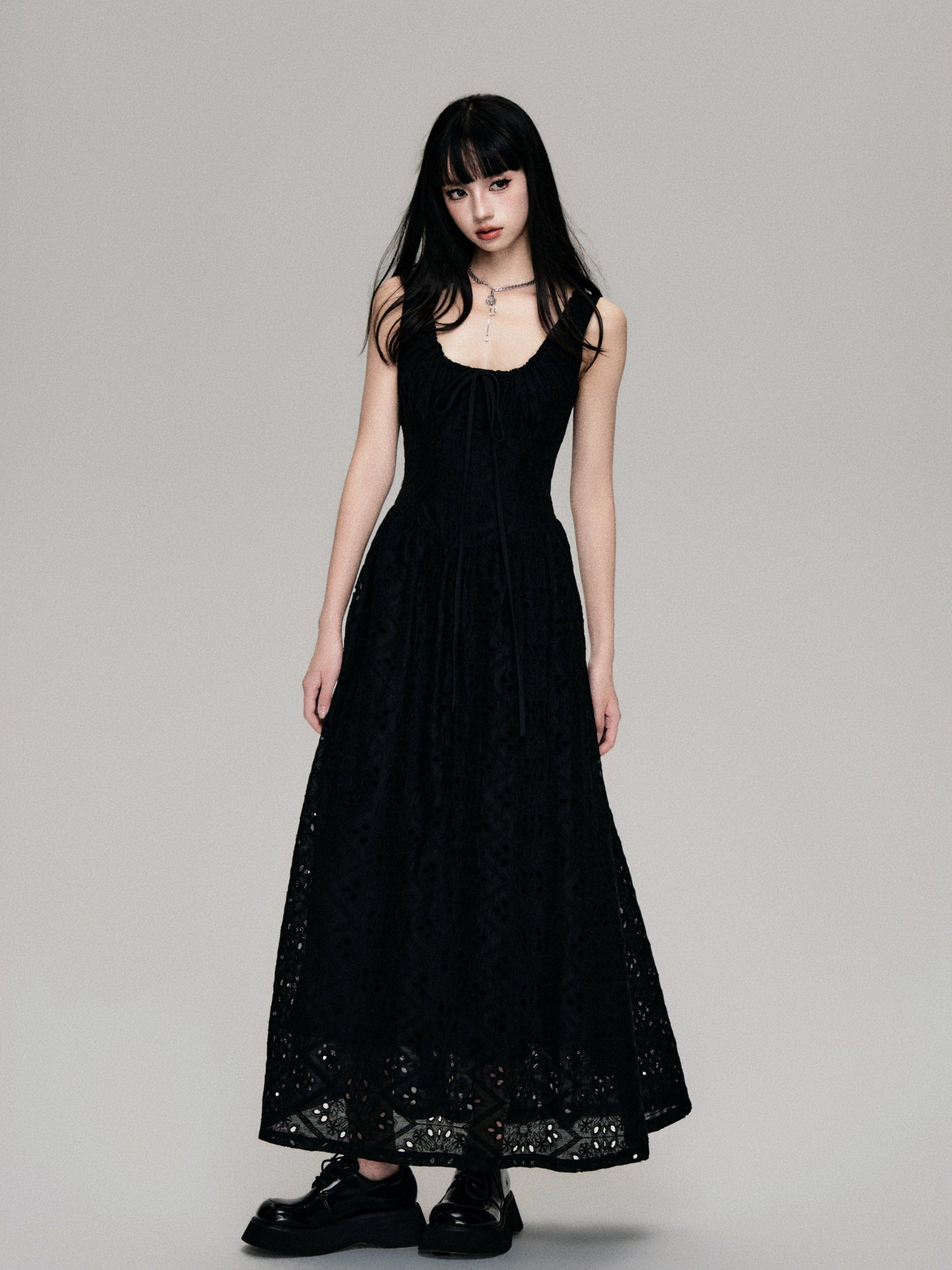 Luluswings Lace Enchantment Maxi Kleid - Frauen romantische Spitzenkleid in voller Länge in voller Länge