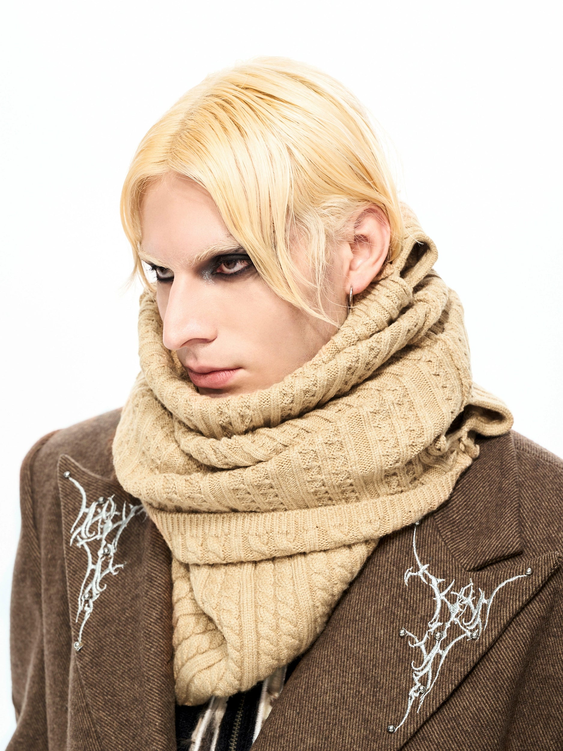 Sand Dune Cable Knit Scarf