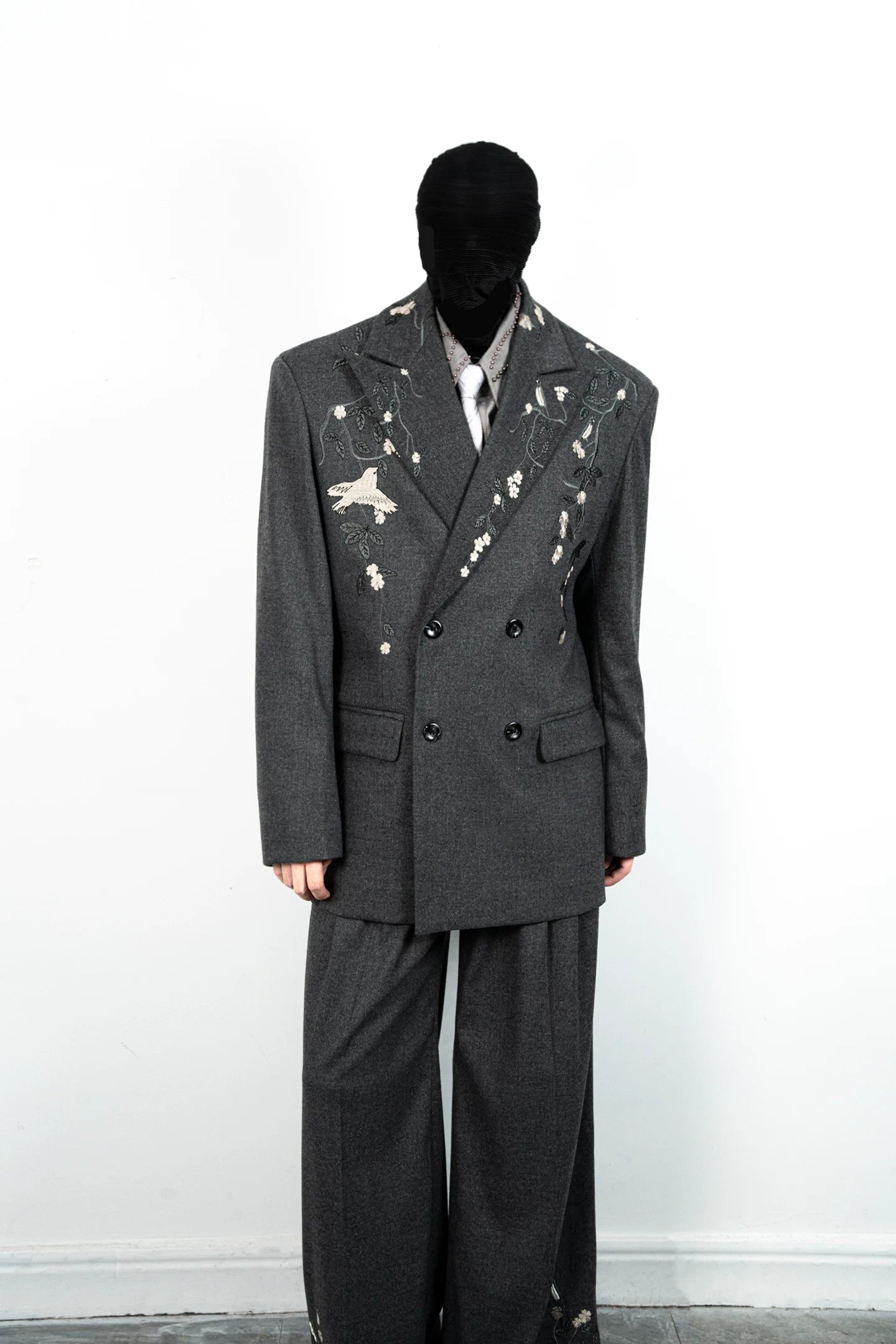 Midnight Aviary Embroidered Power Jacket