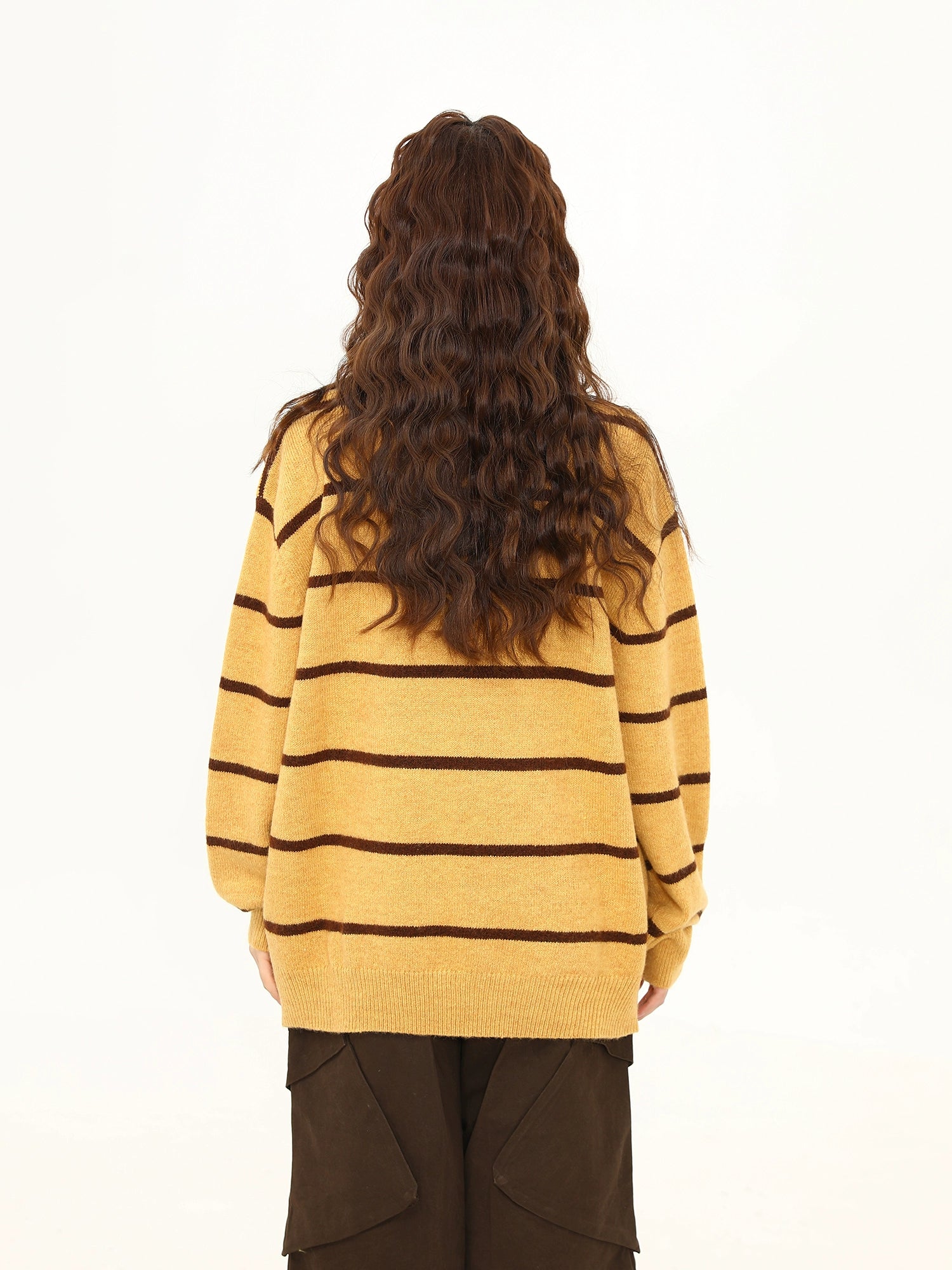 Golden Dusk Striped Knit Sweater