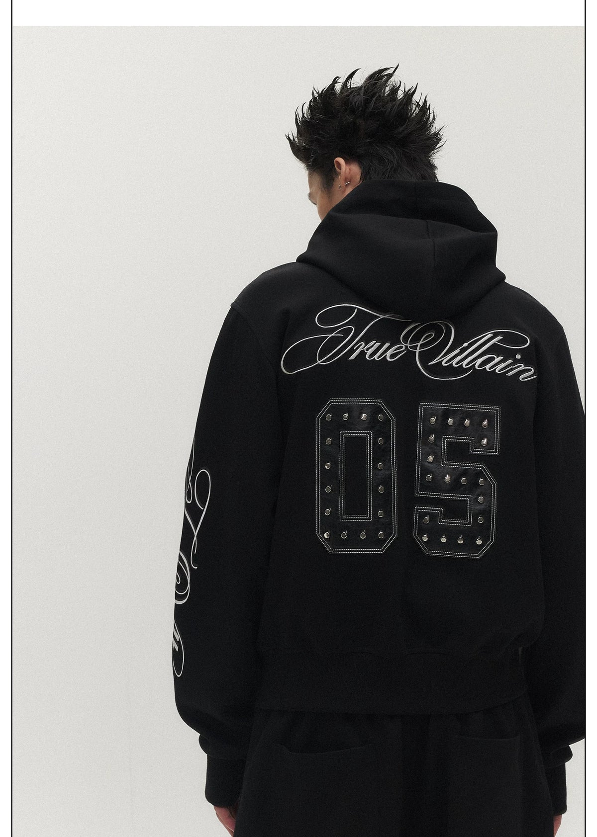 Midnight Crest Script Zip Hoodie