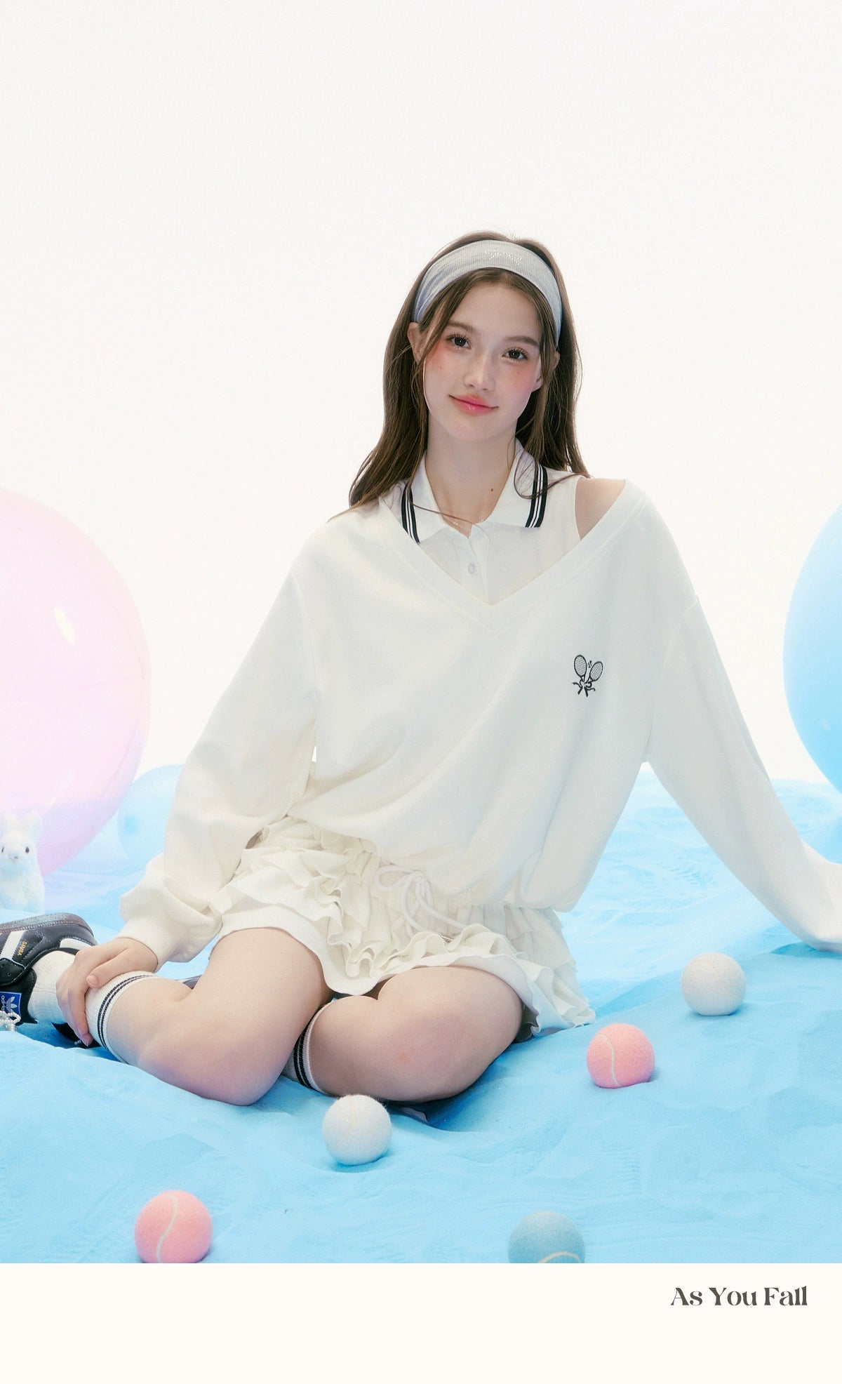 Tennis Racket Embroidered Polo Dress